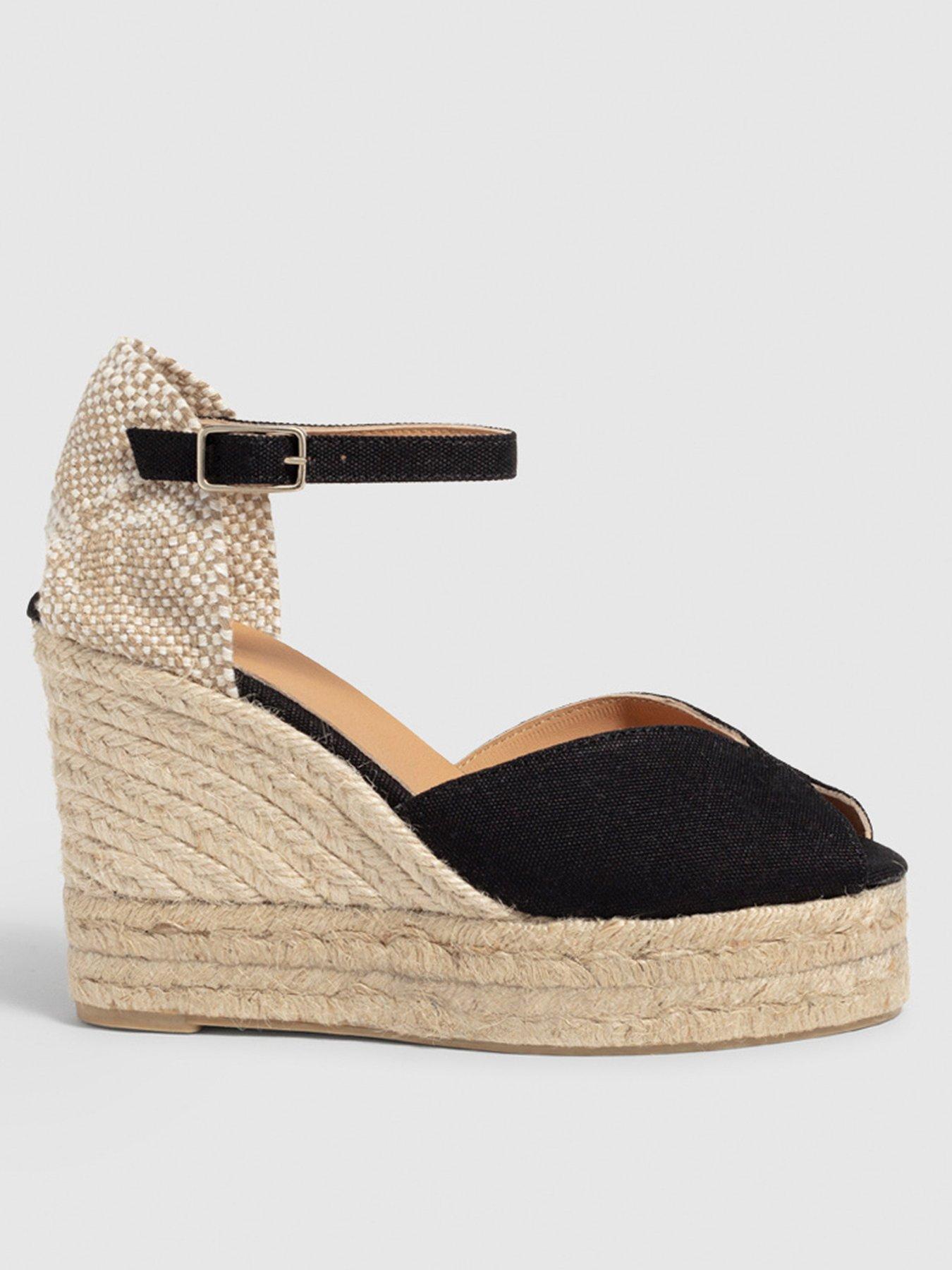 CASTANER Bianca Chunky Open Toe Espadrille - Black
