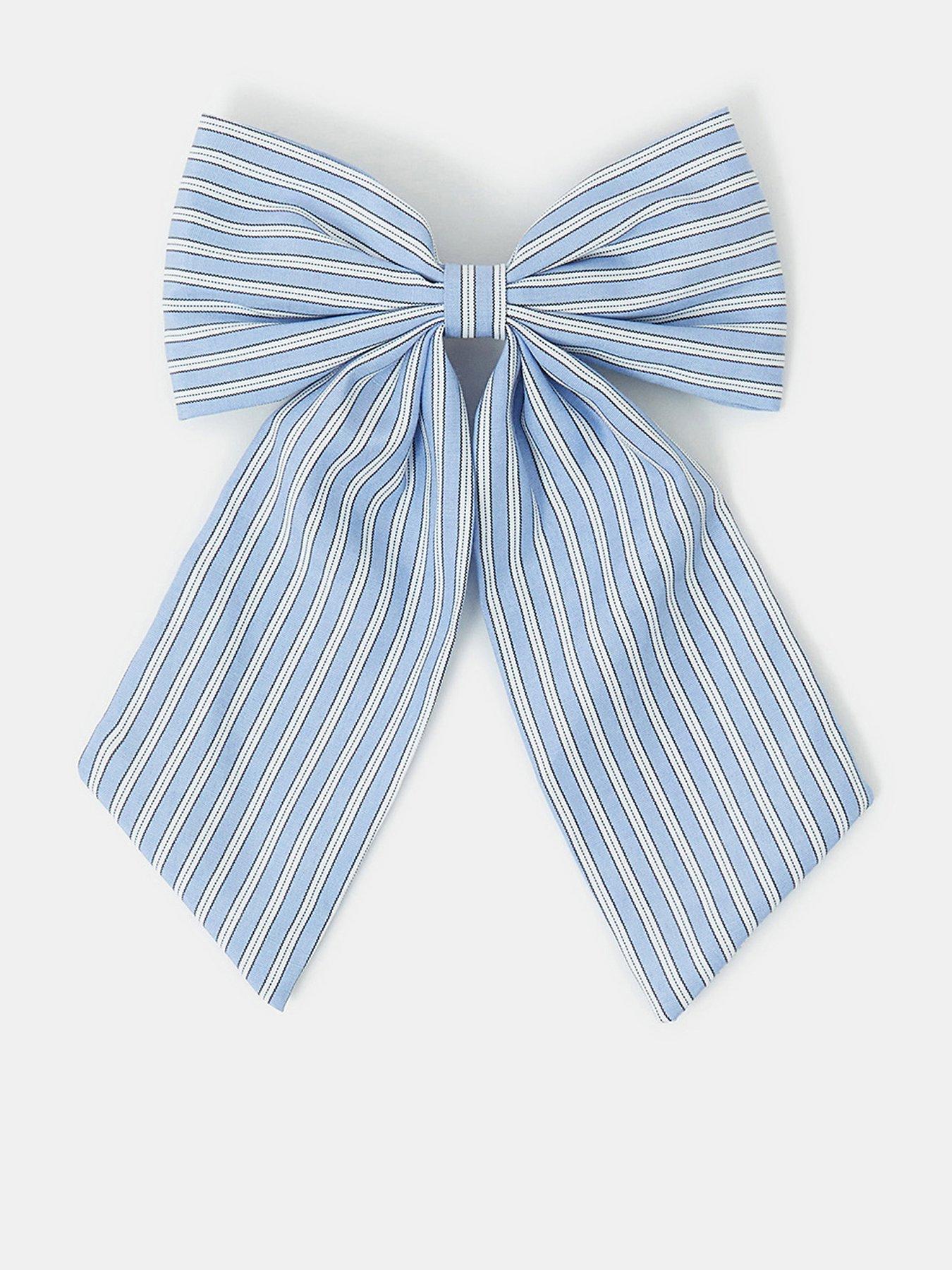 accessorize-stripe-bow-hair-clip-blue