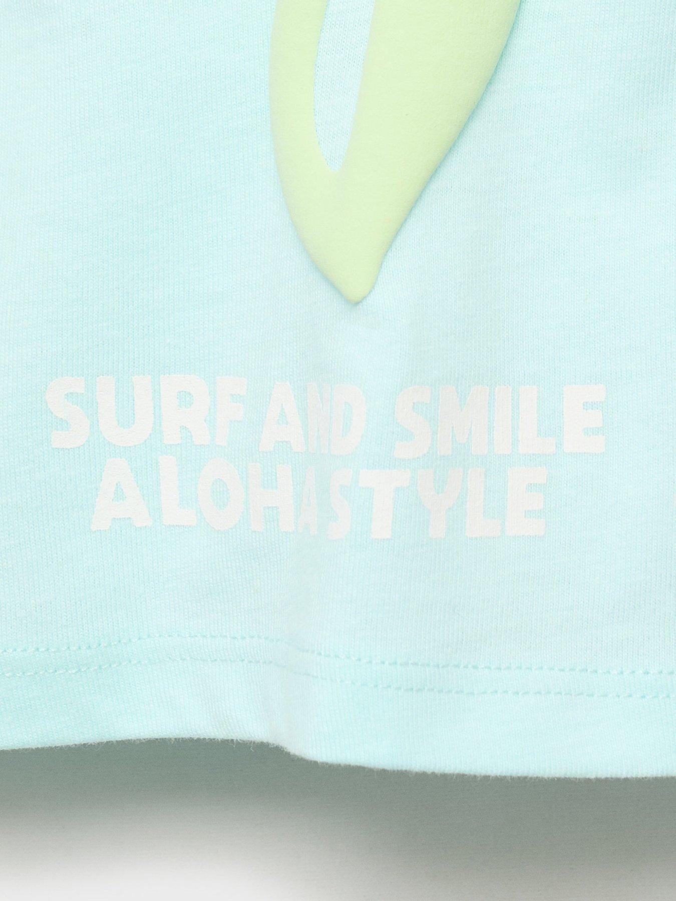  image of mango-girls-aloha-short-sleeve-t-shirt-aqua