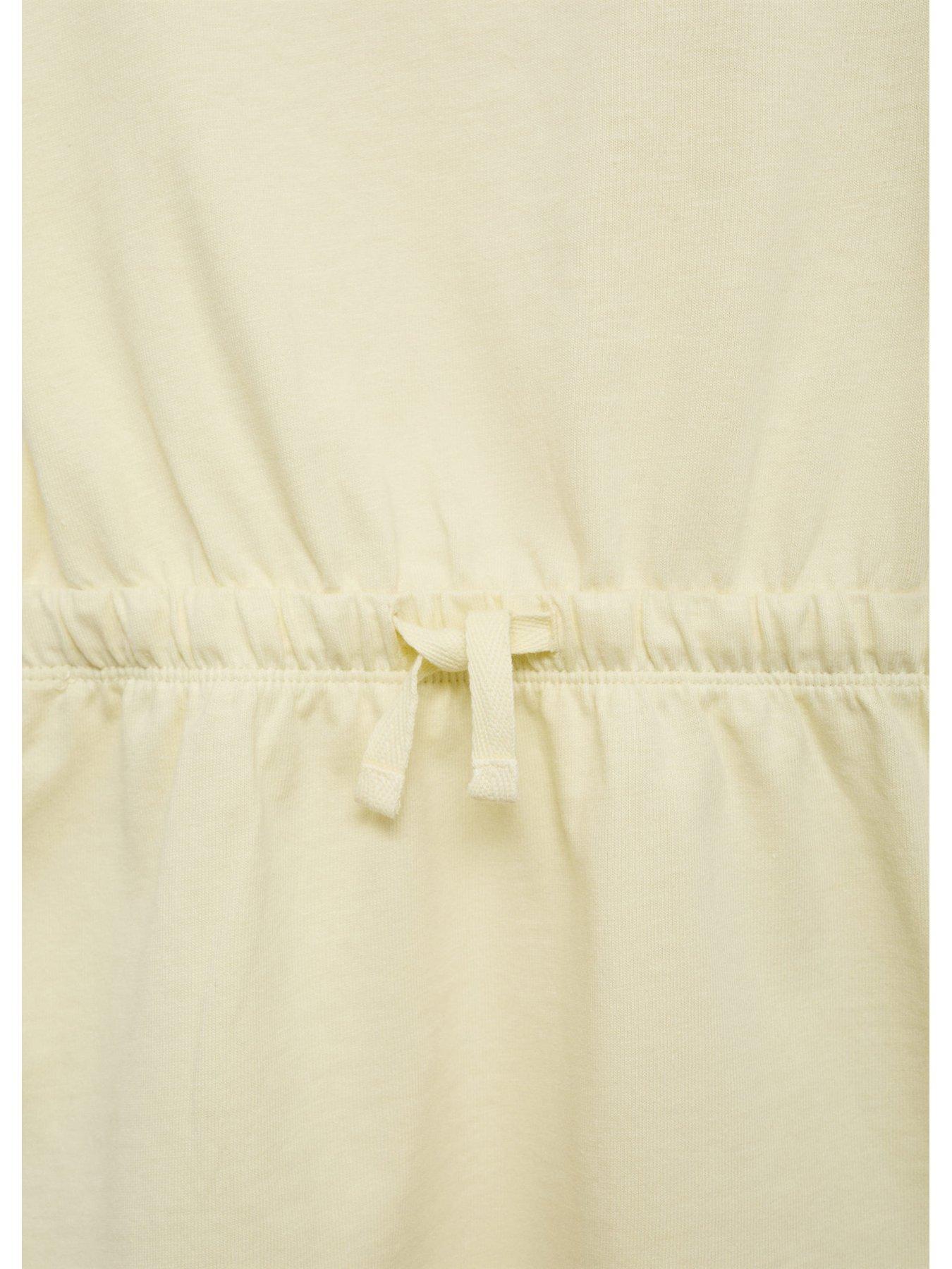  image of mango-younger-girls-jersey-short-sleeve-dress-light-yellow