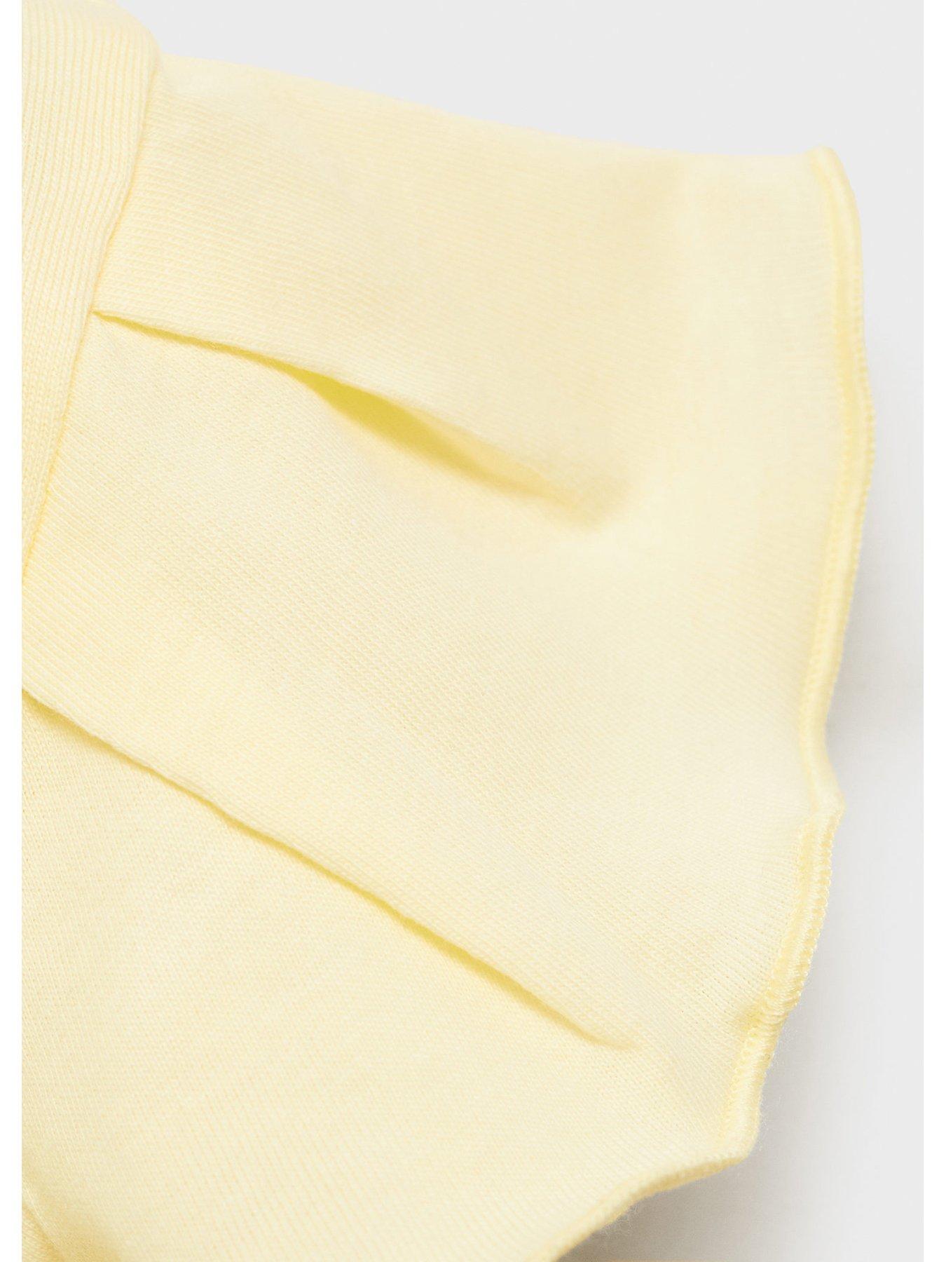  image of mango-younger-girls-frill-short-sleeve-t-shirt-yellow