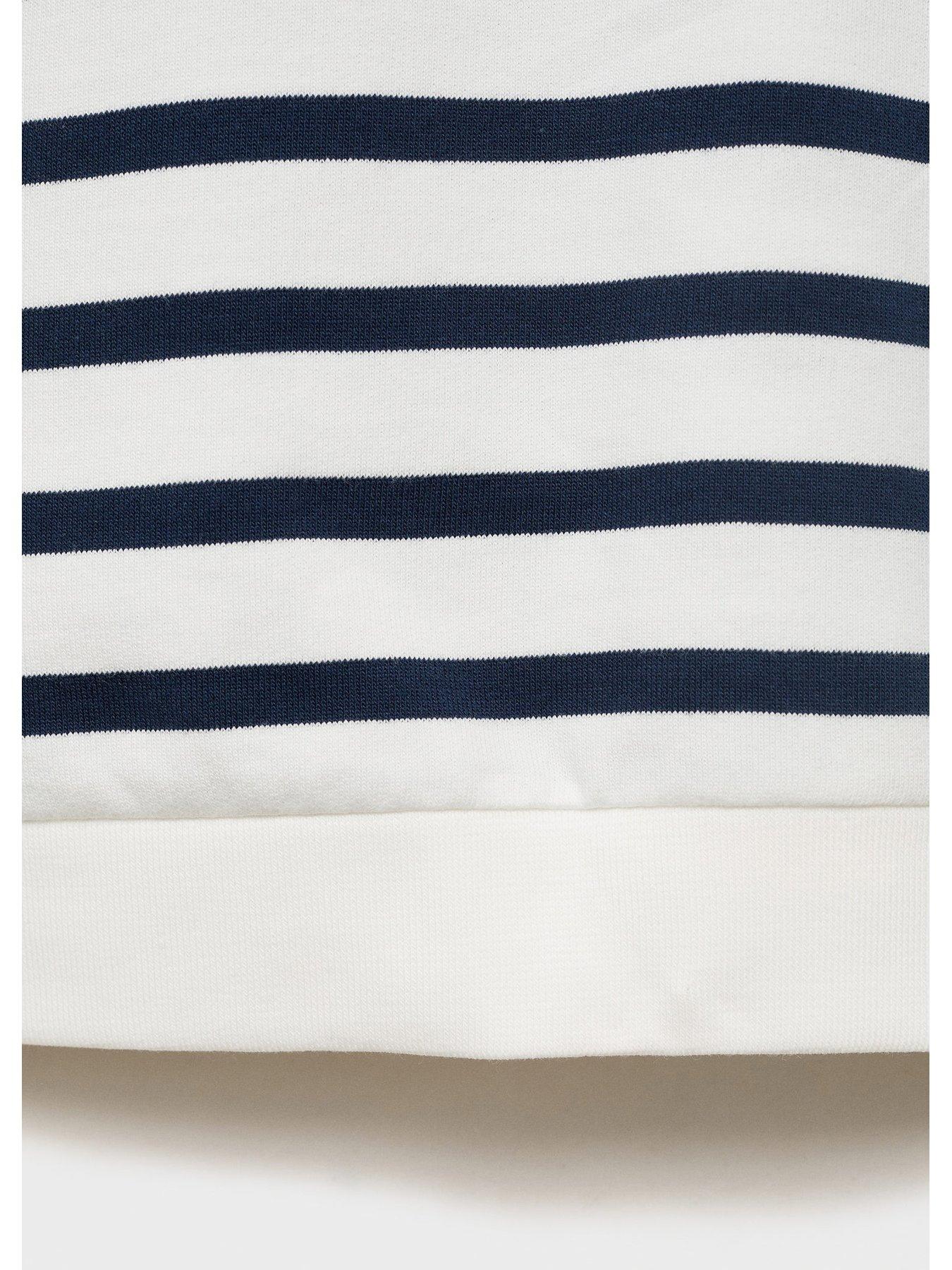  image of mango-younger-girls-striped-sweatshirt-navy