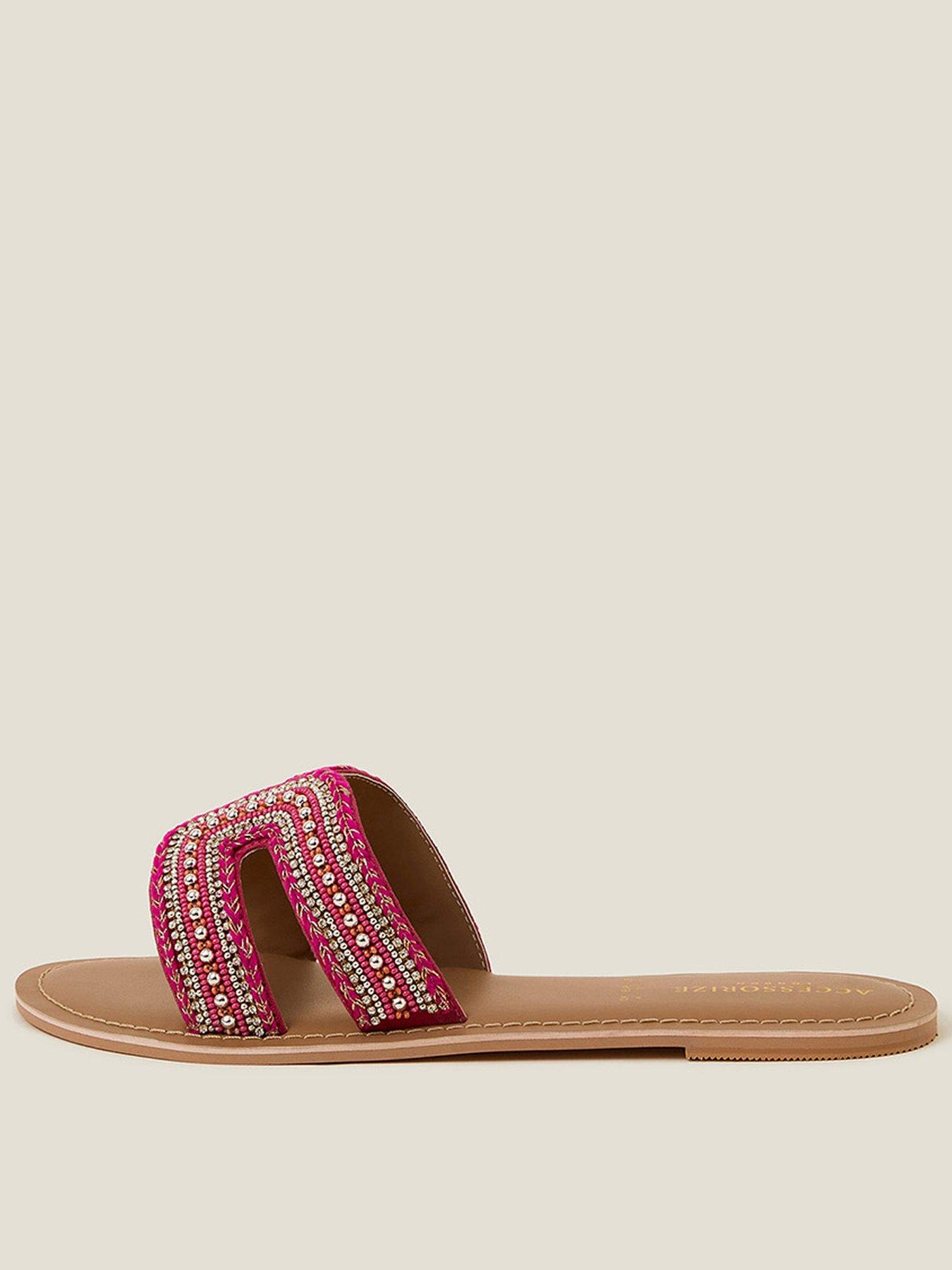 undefined Bella Embellished Cut Out Sandal - Pink
