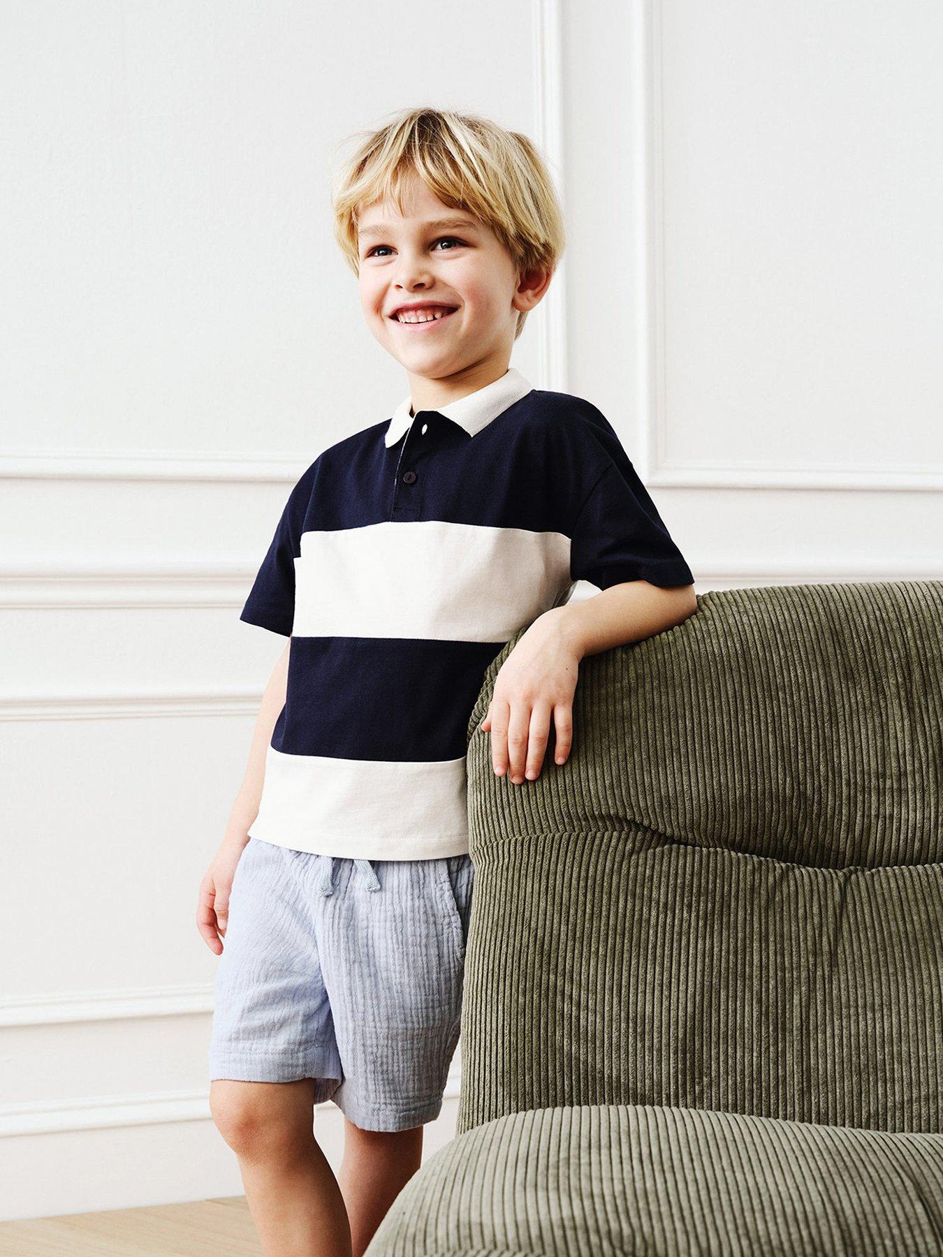 mango-younger-boys-cheesecloth-co-ord-shorts-light-blue