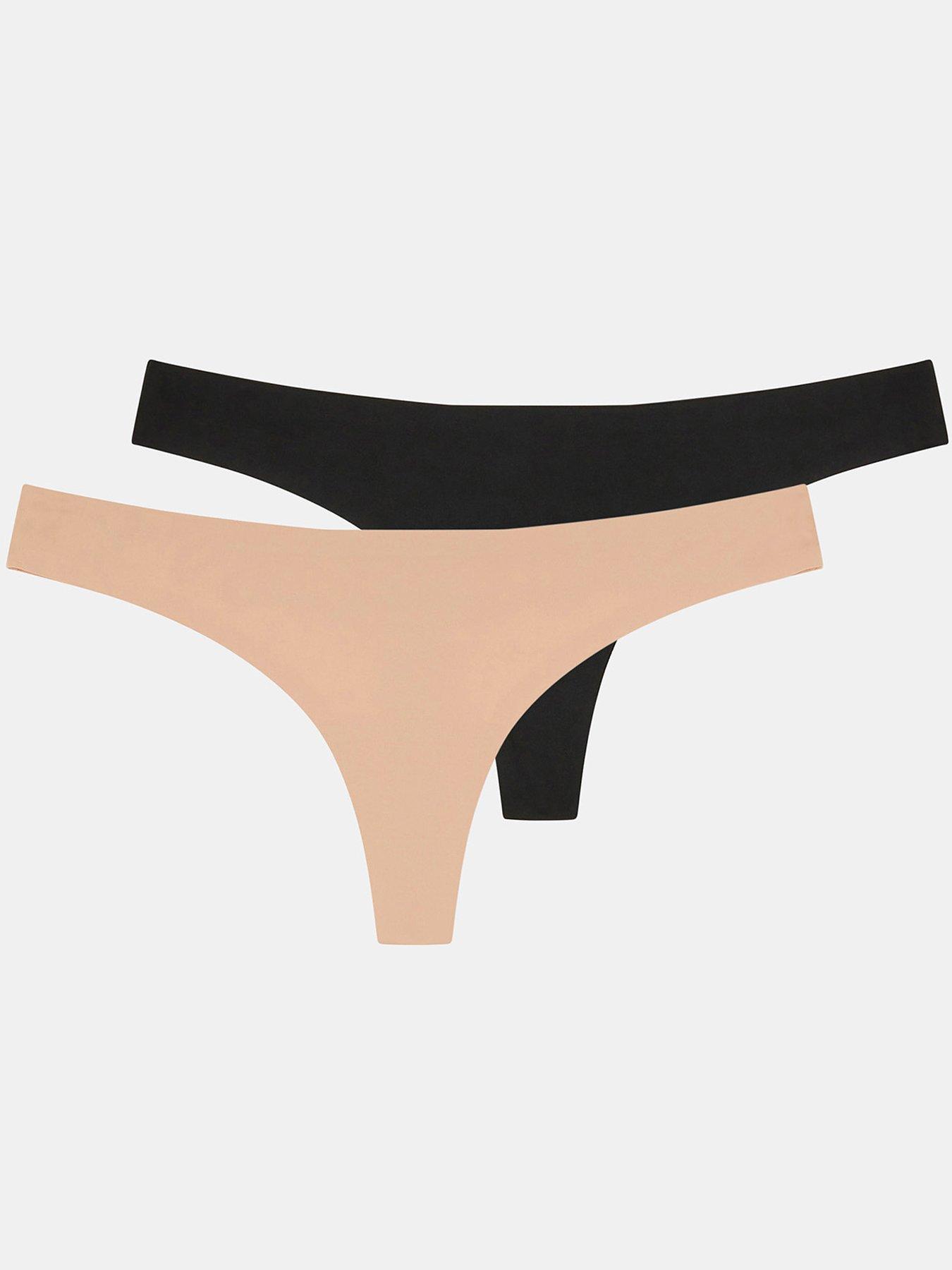  image of accessorize-2-pack-bonded-thongs--multi