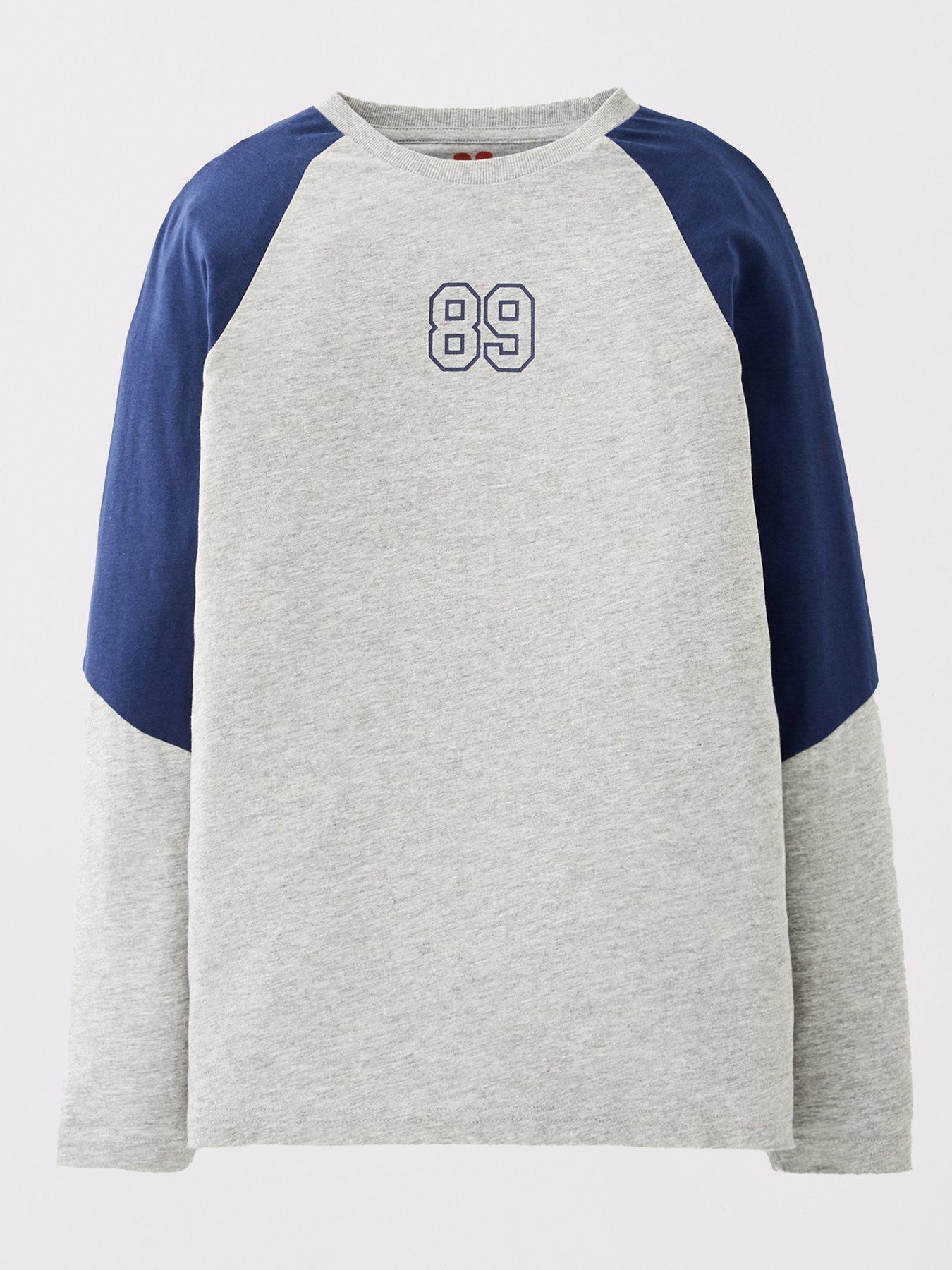  image of v-by-very-boys-long-sleeve-varsity-5-pack-t-shirts-multi