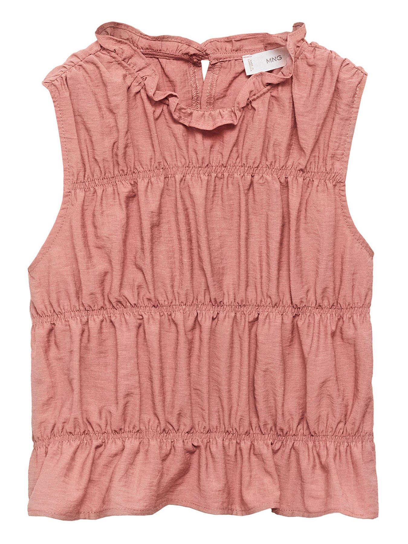 mango-girls-woven-co-ord-blouse-pink