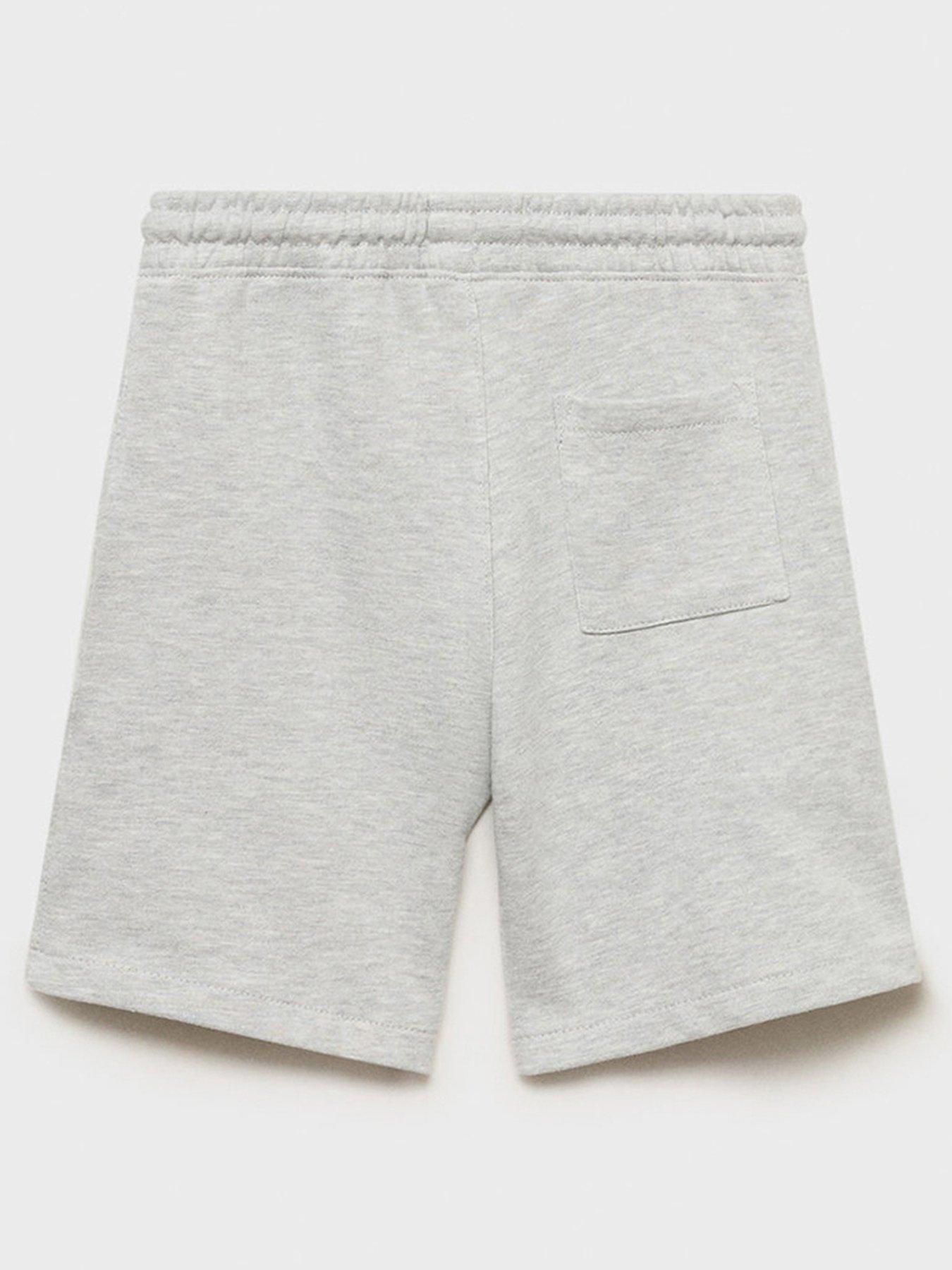  image of mango-boys-longer-length-sweat-shorts-grey