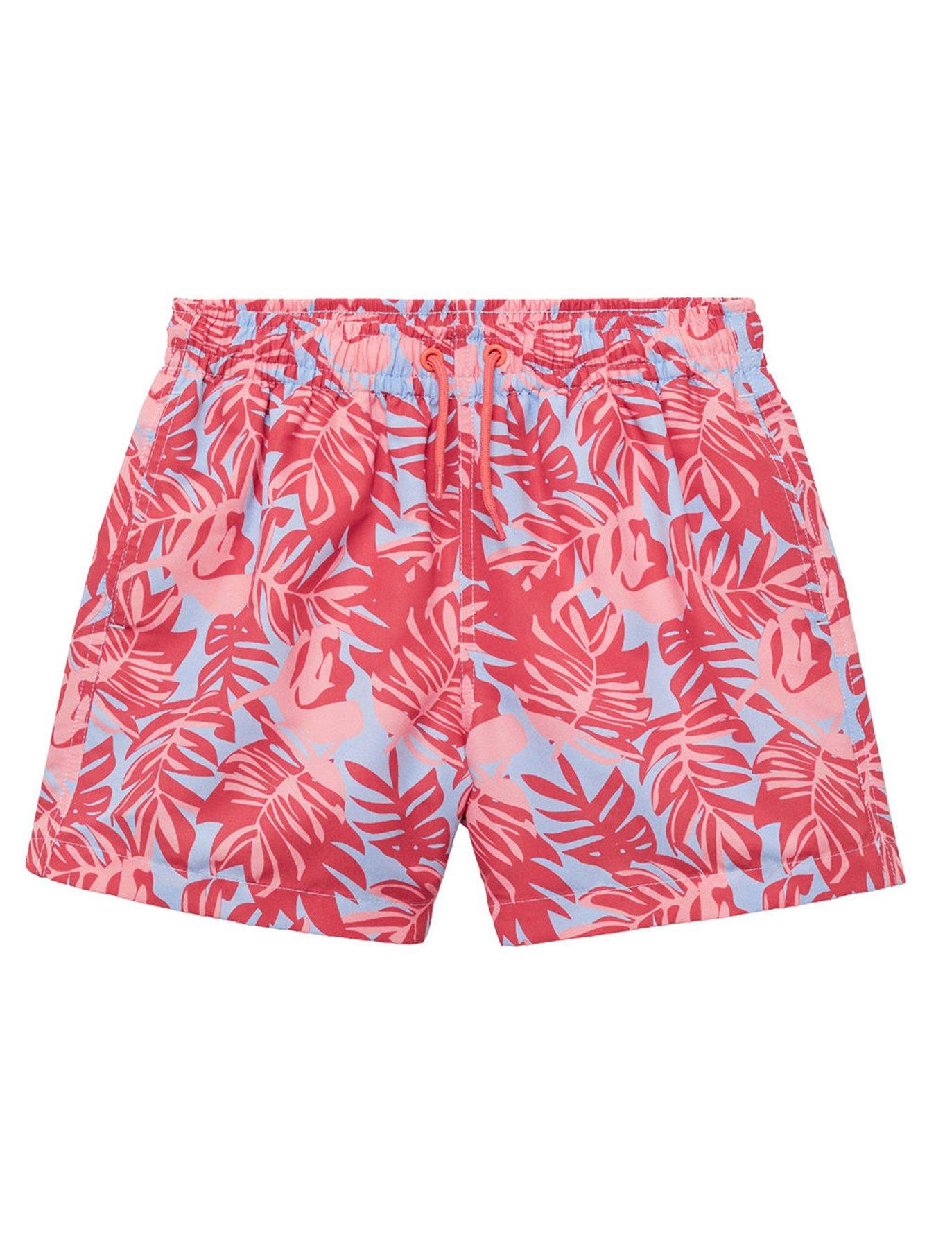 mango-boys-leaf-print-swimshorts-pink
