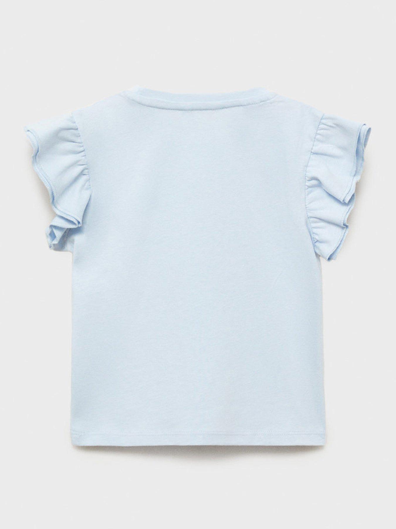  image of mango-younger-girls-whale-short-sleeve-tshirt-blue