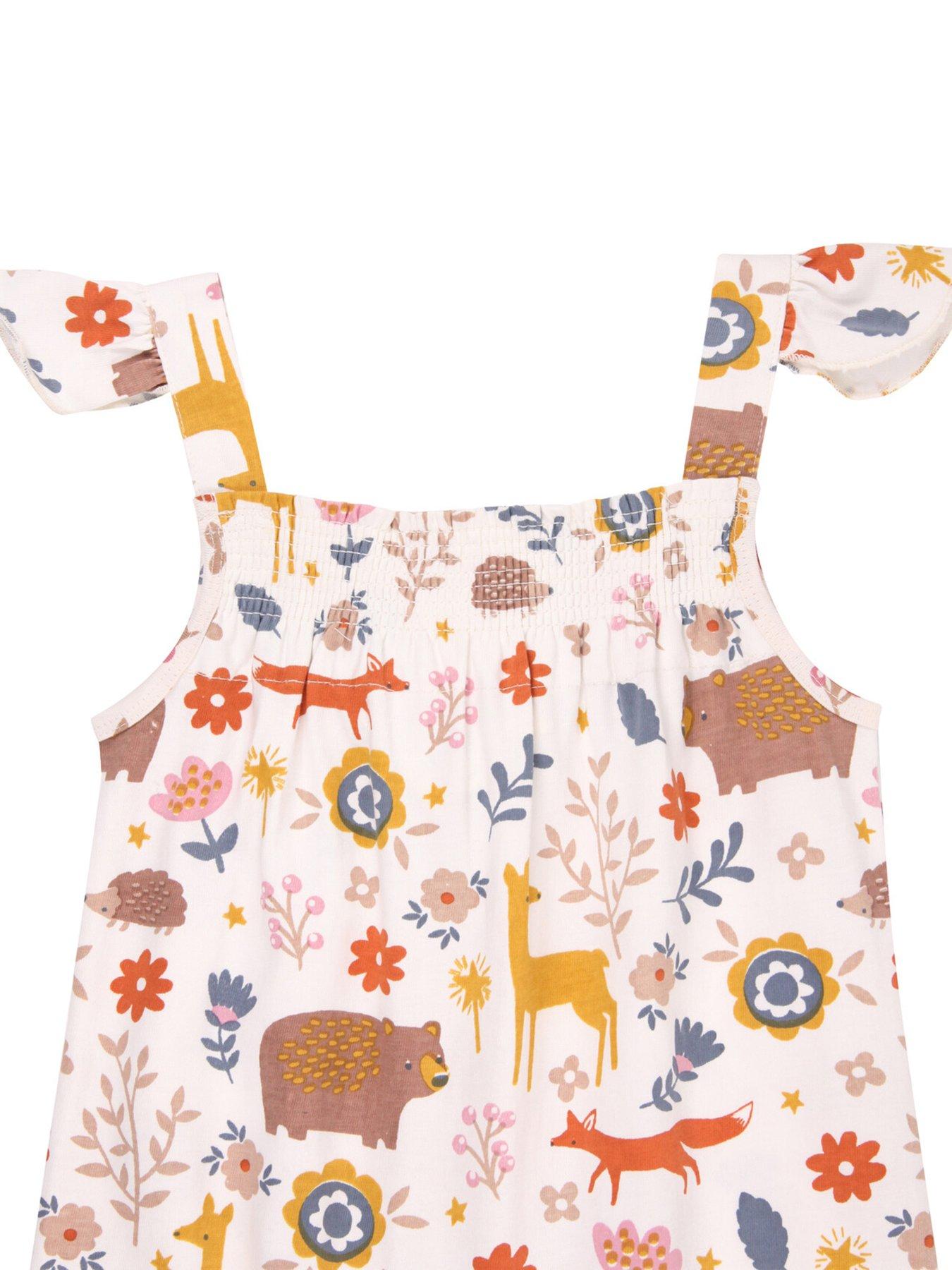  image of lilly-sid-baby-girls-animals-dungarees-multi