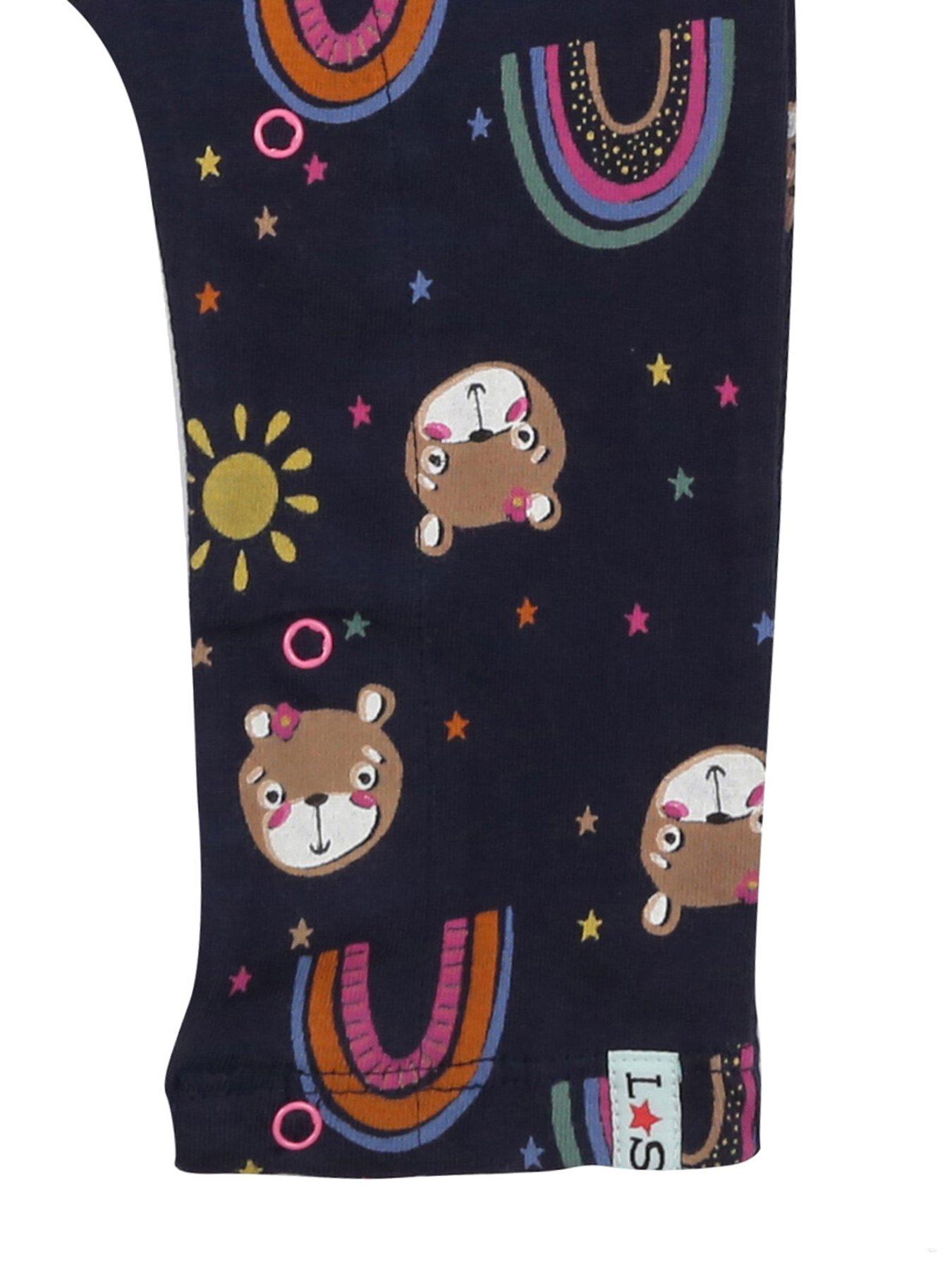  image of lilly-sid-baby-girls-lilly-rainbow-print-playsuit-navy