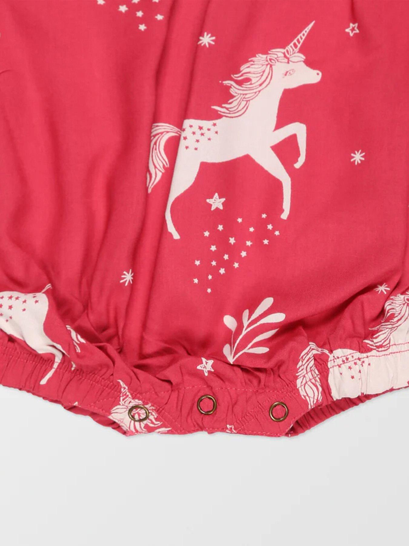  image of lilly-sid-baby-girls-unicorn-bubble-romper-multi