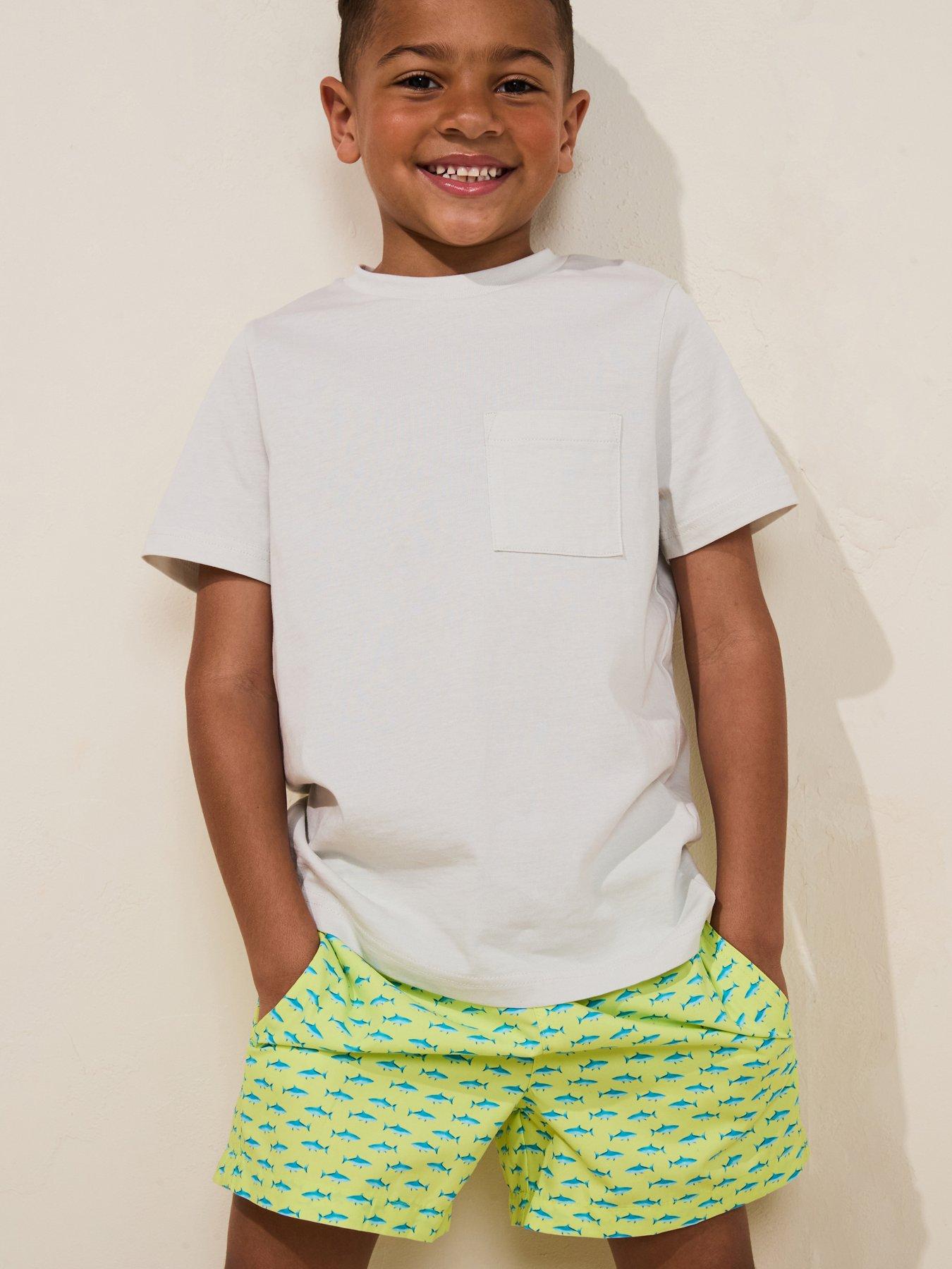 undefined Boys Shark Swimshorts - Bright Green