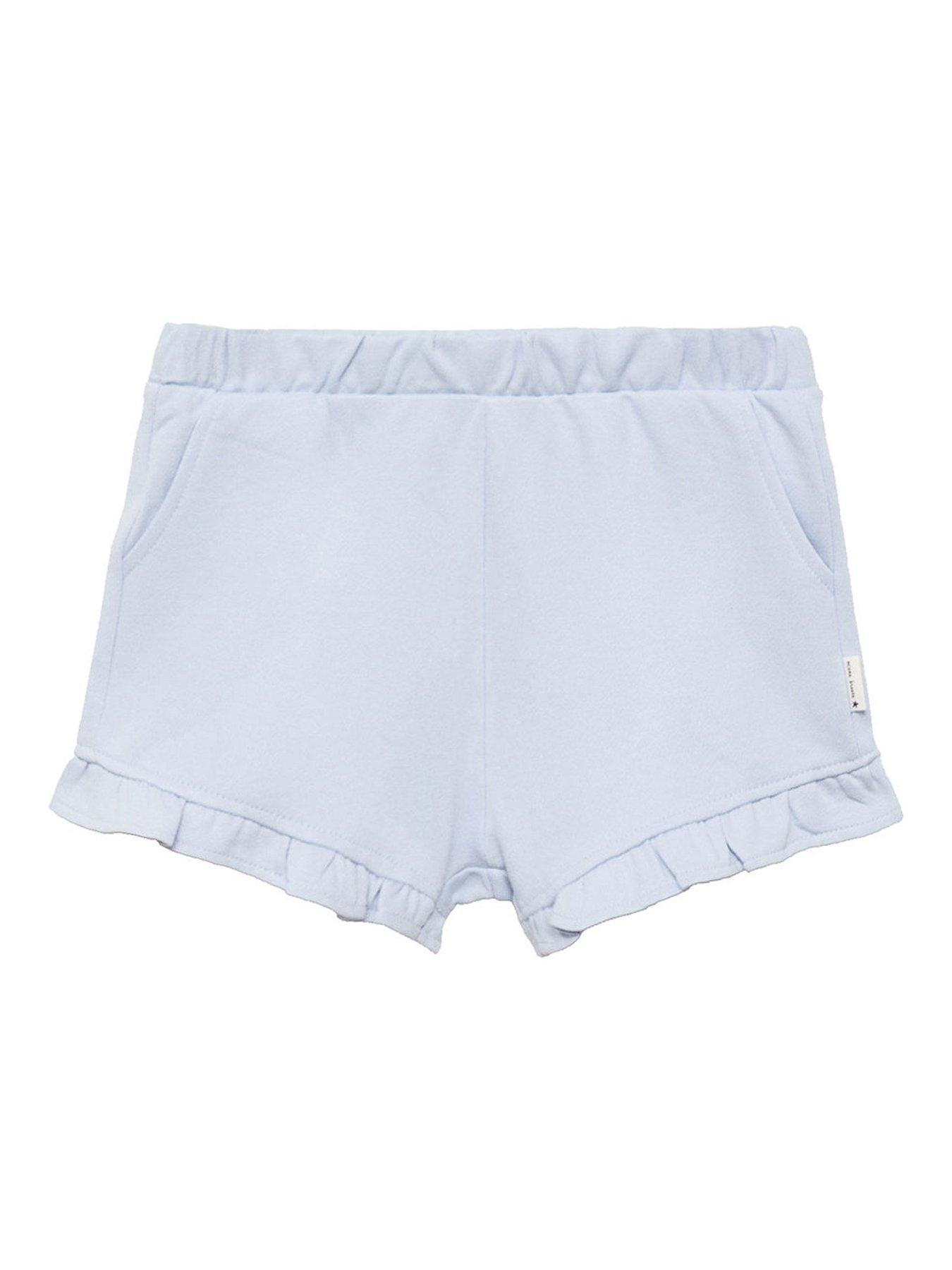 Mango Younger Girls Jersey Shorts - Light Blue