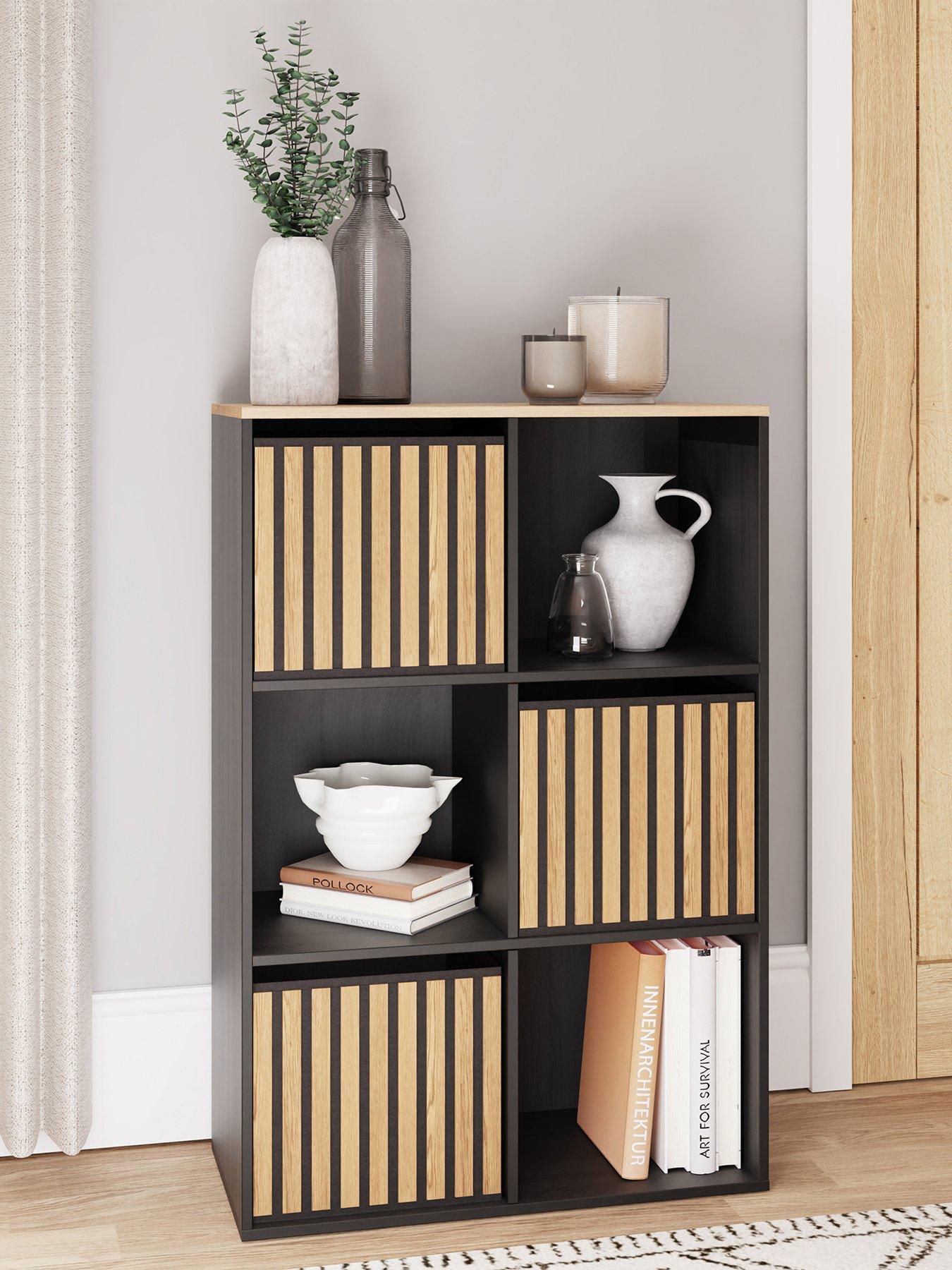 GFW Kube 2x3 Storage Cube - Black/Oak