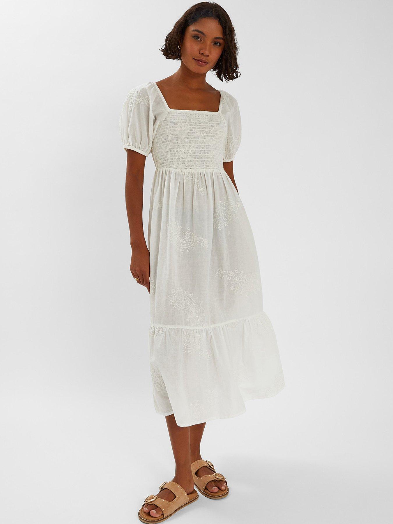 accessorize-embroidered-puff-sleeve-midi-dress-white