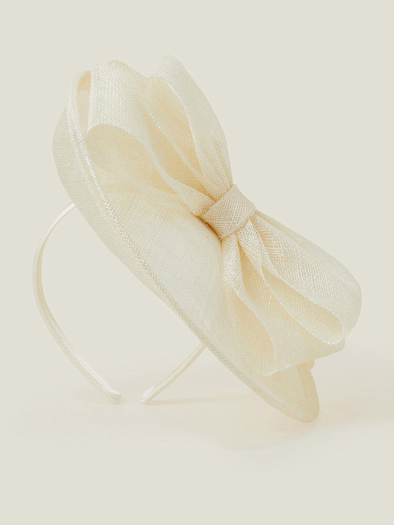 Image 1 of 4 of Accessorize Bella Bow Mini - Ivory - Cream