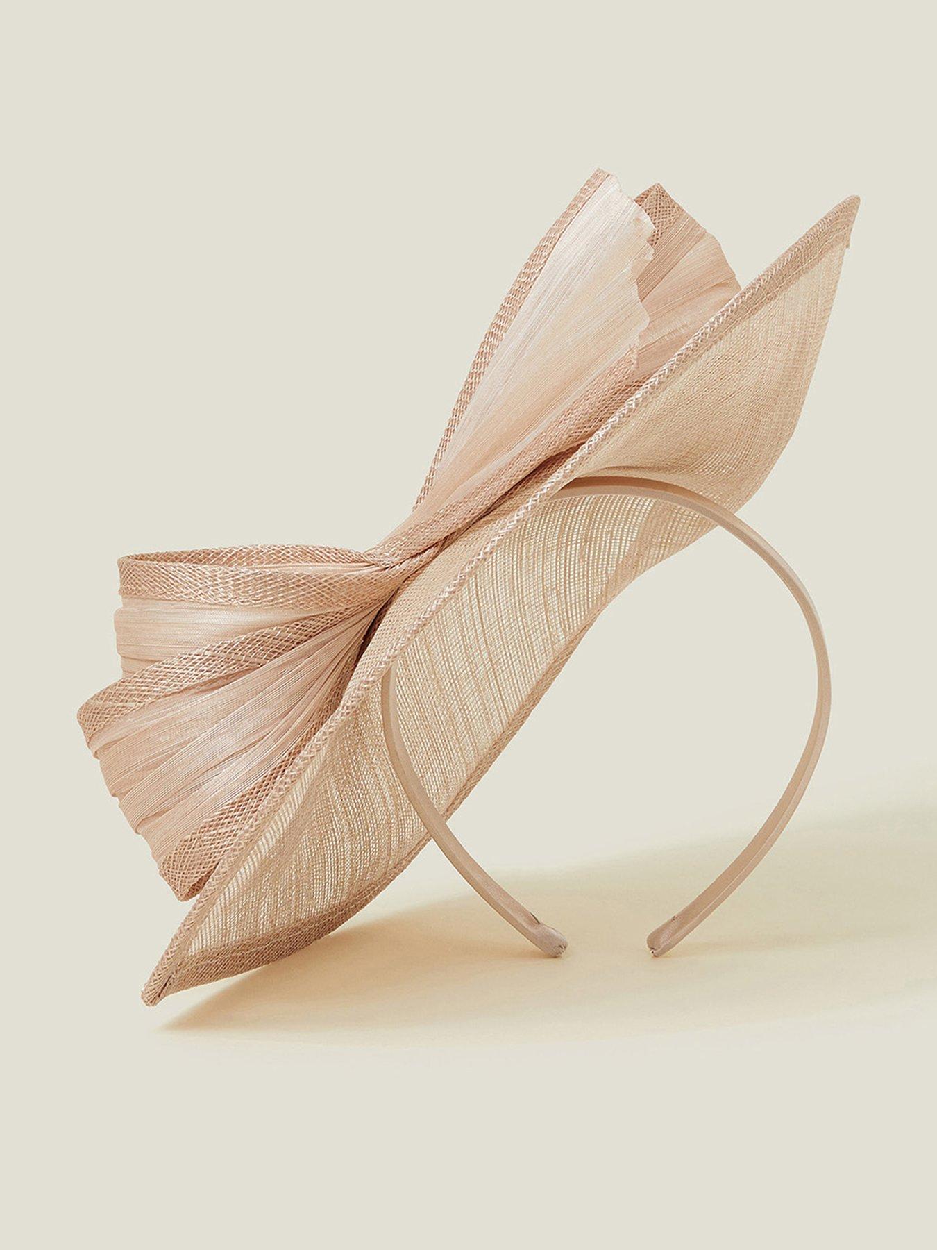 undefined Teardrop Bow Fascinator - Natural
