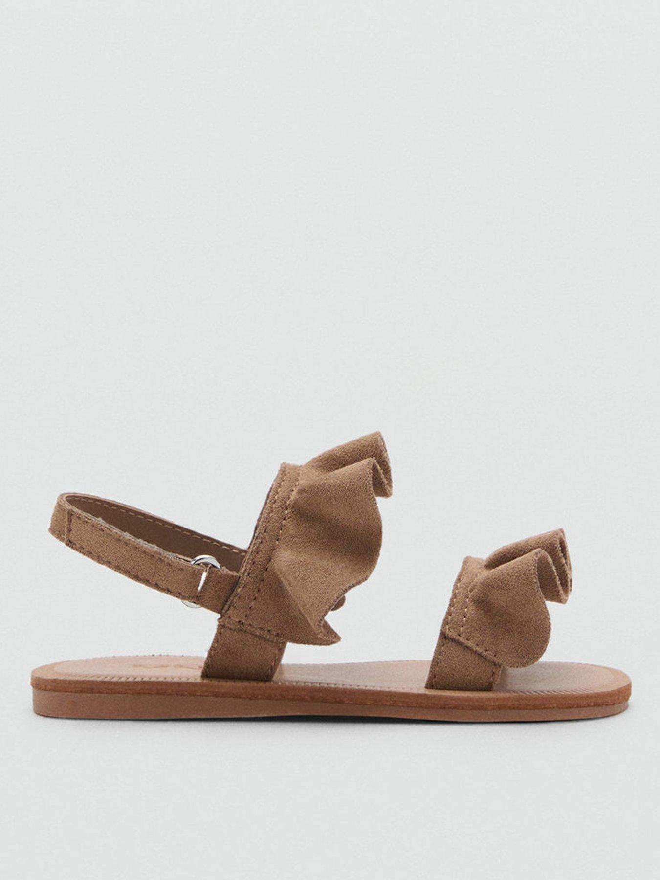 mango-younger-girls-frill-sandals-brown
