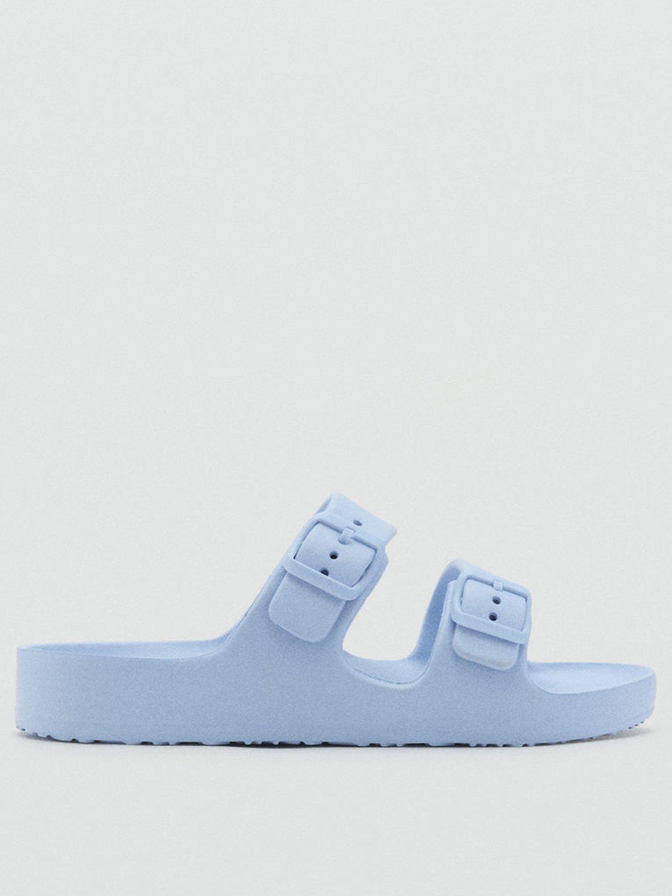 mango-girls-double-buckle-eva-sliders-light-blue