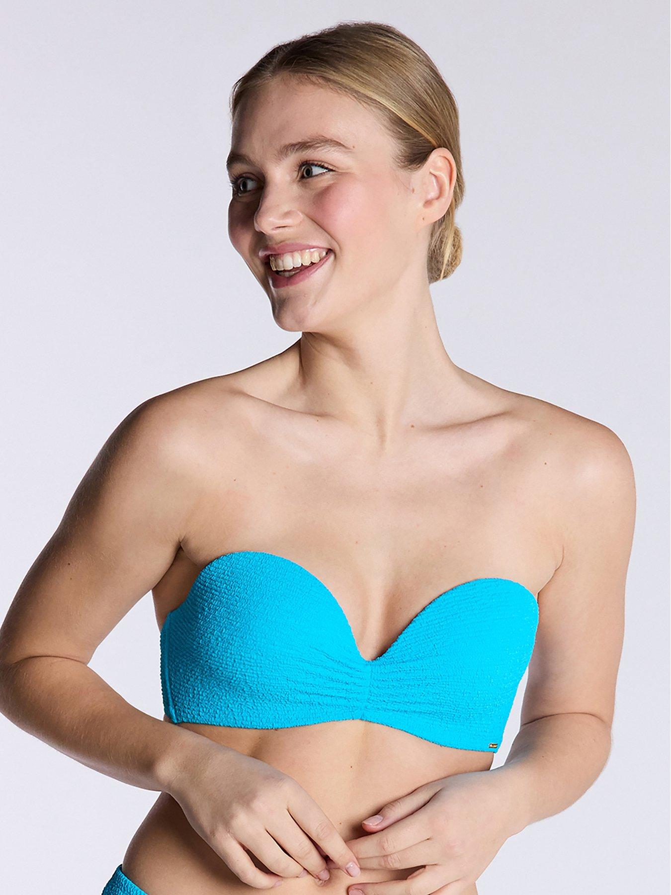 Boux Avenue Honolulu Strapless Bikini Top - Aqua