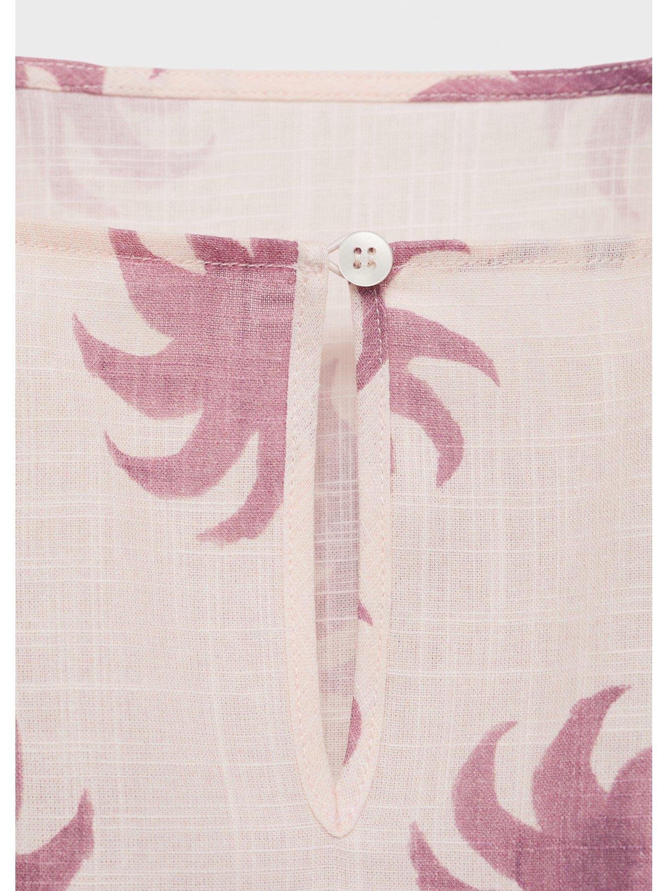  image of mango-girls-paige-co-ord-blouse-pink