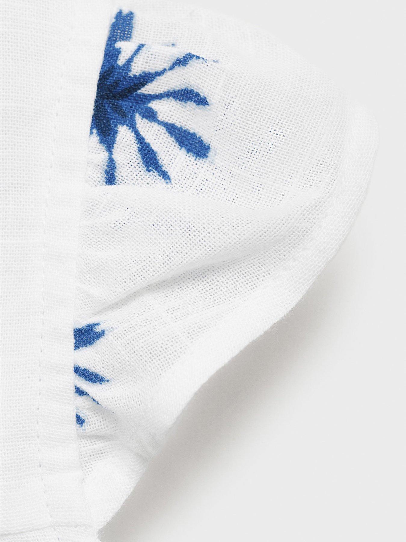  image of mango-younger-girls-sol-co-ord-blouse-whiteblue