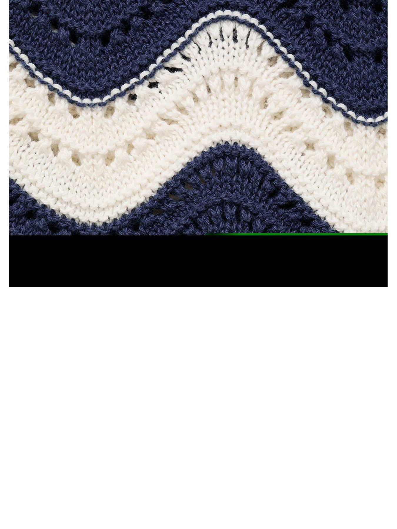  image of mango-girls-crochet-zig-zag-co-ord-trousers-blue