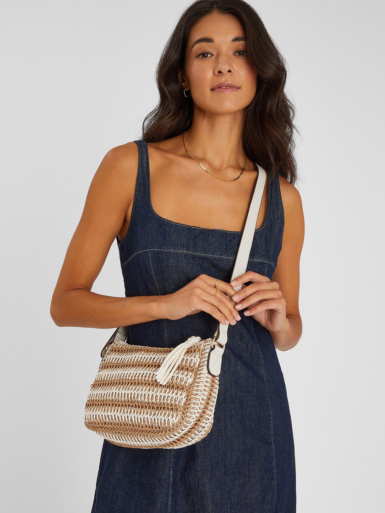  image of accessorize-mixed-weave-cross-body-bag-natural