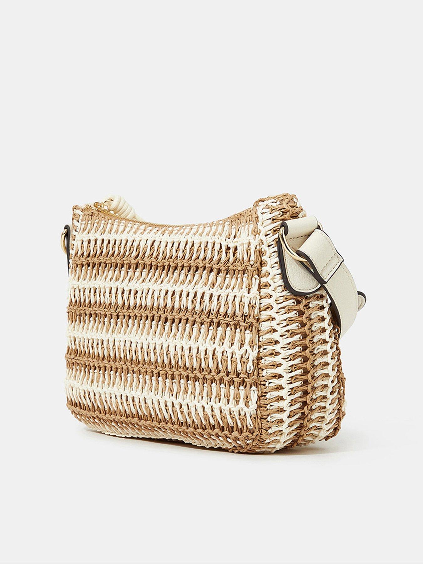  image of accessorize-mixed-weave-cross-body-bag-natural