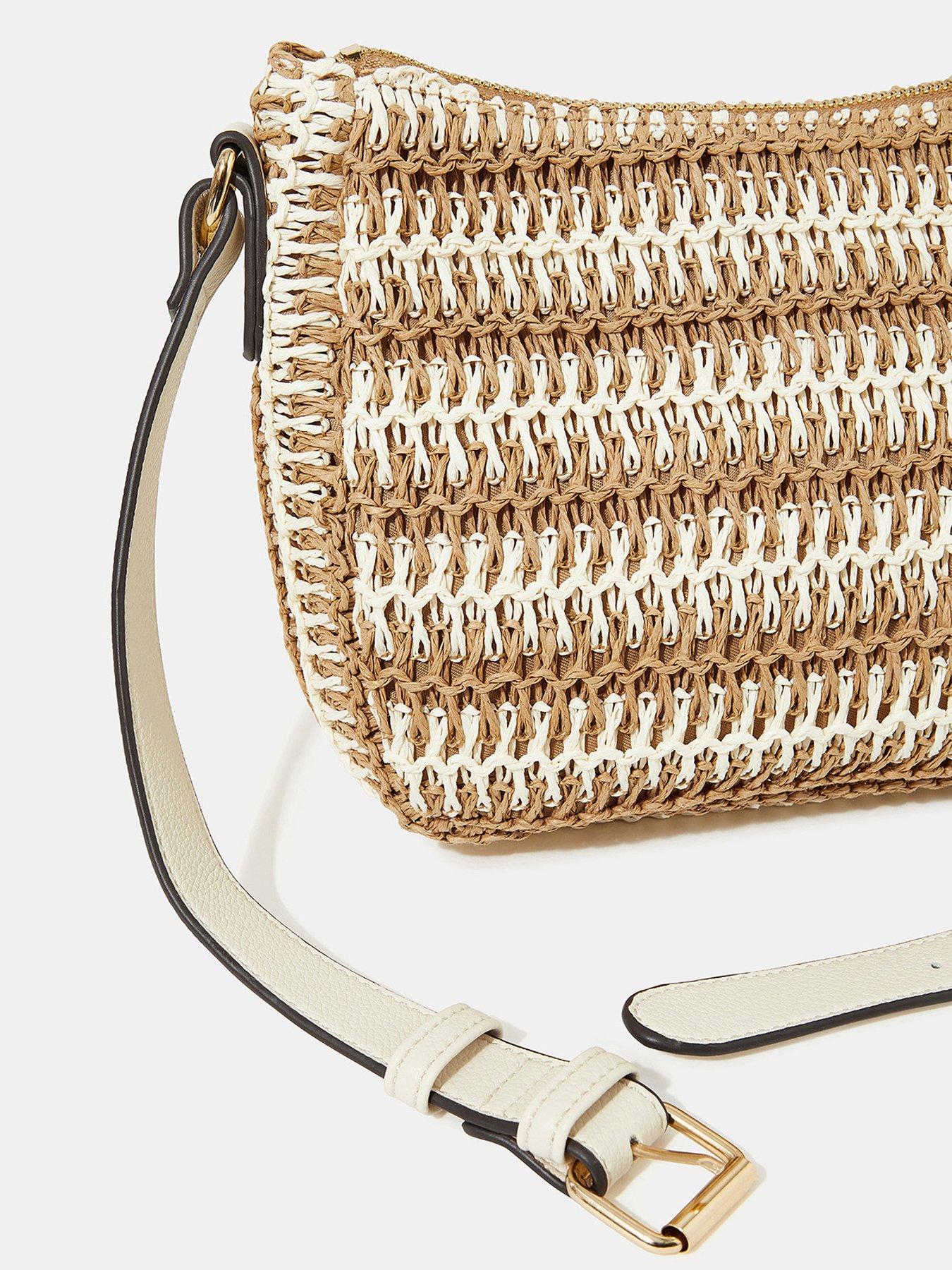  image of accessorize-mixed-weave-cross-body-bag-natural