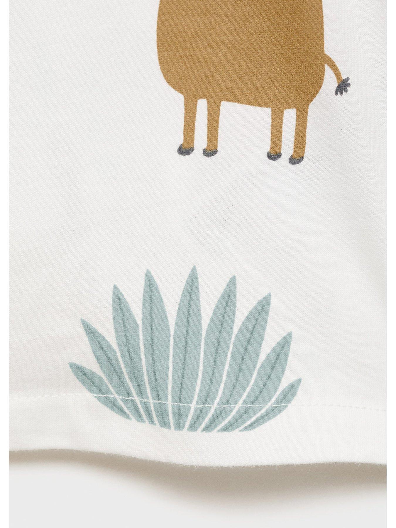  image of mango-younger-boys-desert-print-short-sleeve-tshirt-light-cream