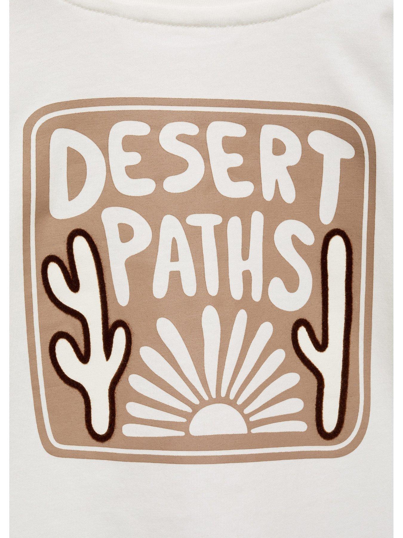  image of mango-younger-boys-desert-paths-short-sleeve-t-shirt-light-cream
