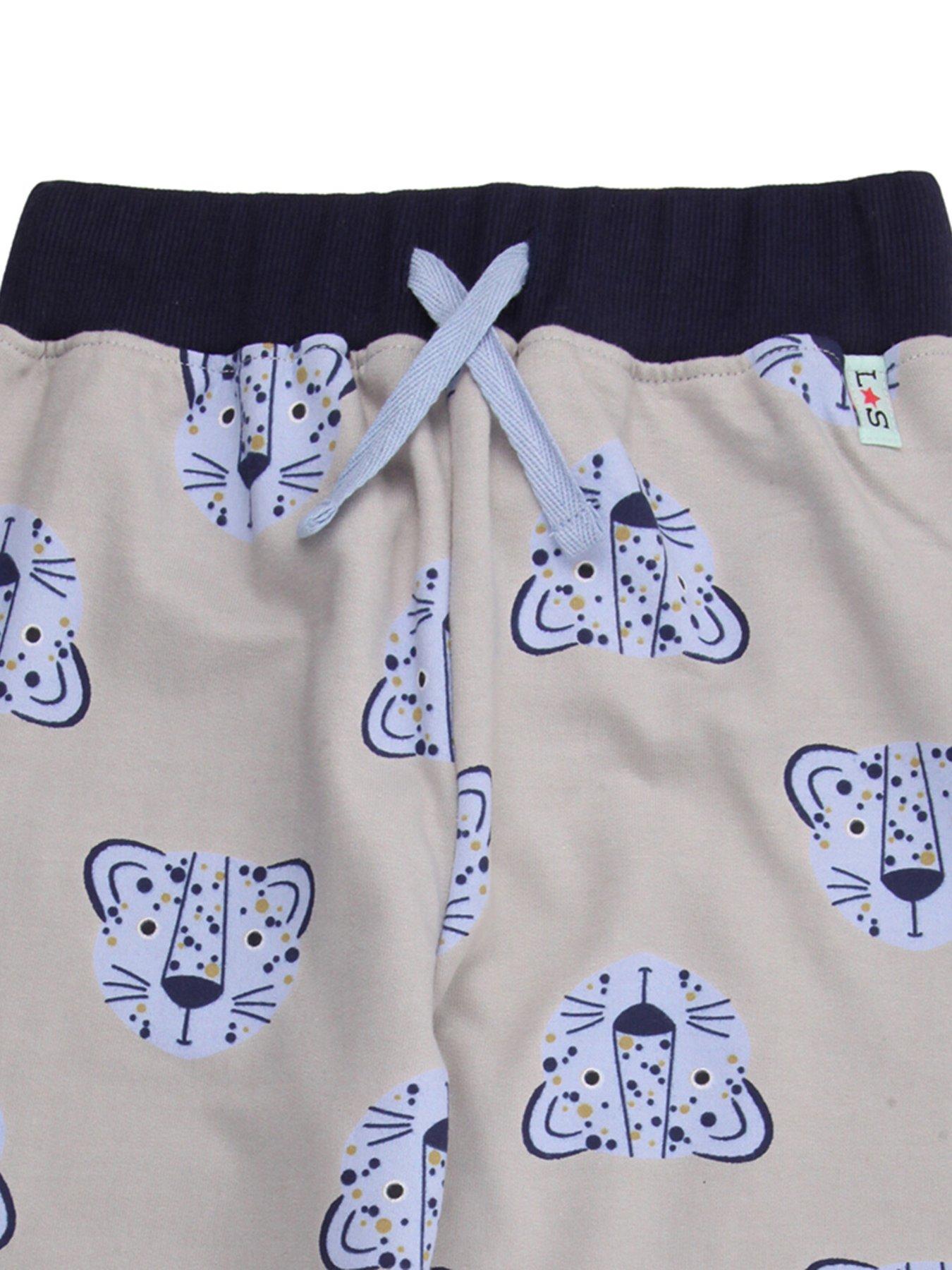  image of lilly-sid-boys-lenny-leopard-print-jogger-grey