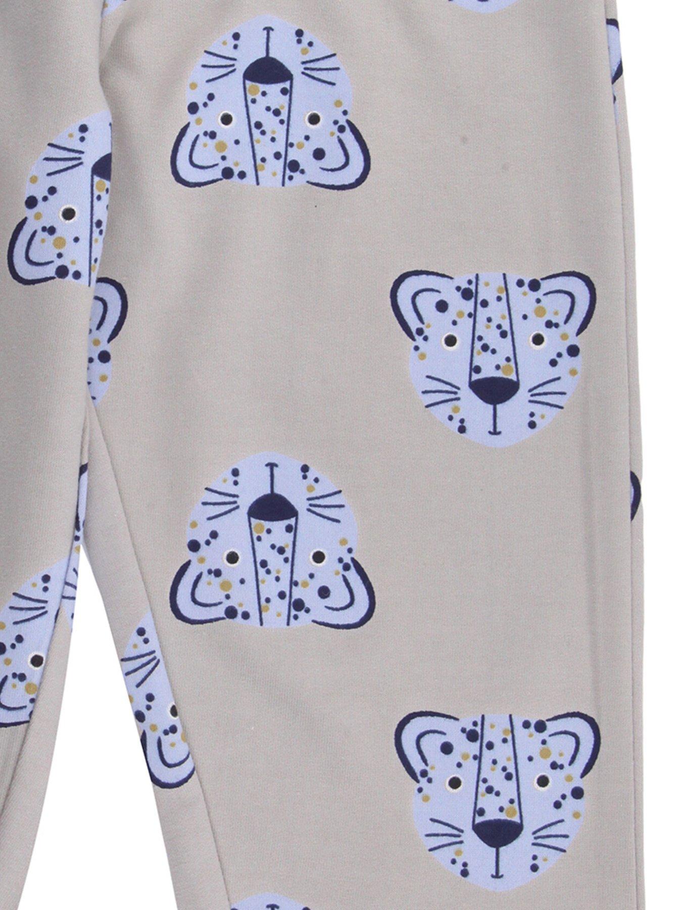  image of lilly-sid-boys-lenny-leopard-print-jogger-grey