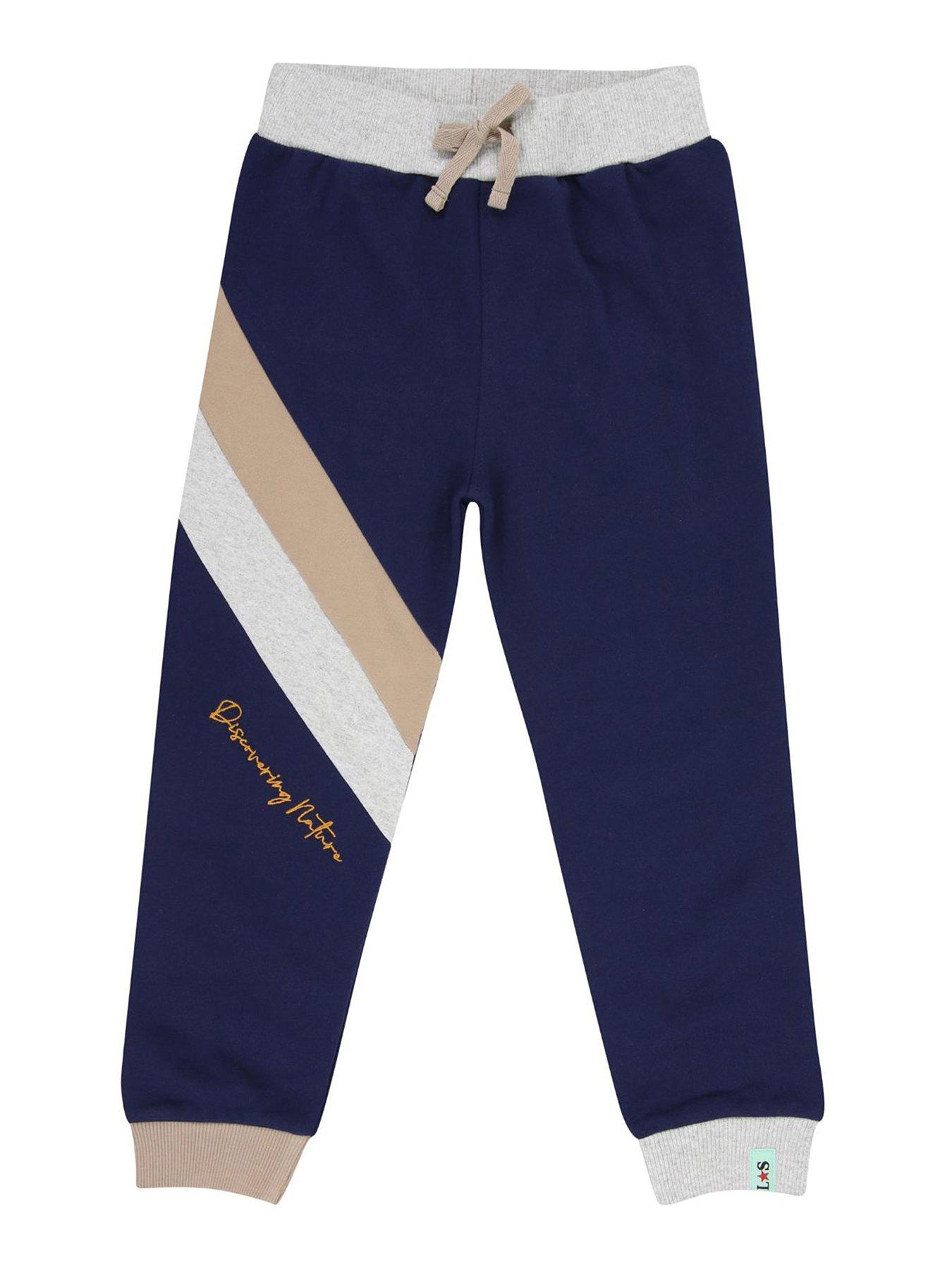 lilly-sid-boys-colour-block-joggers-navy