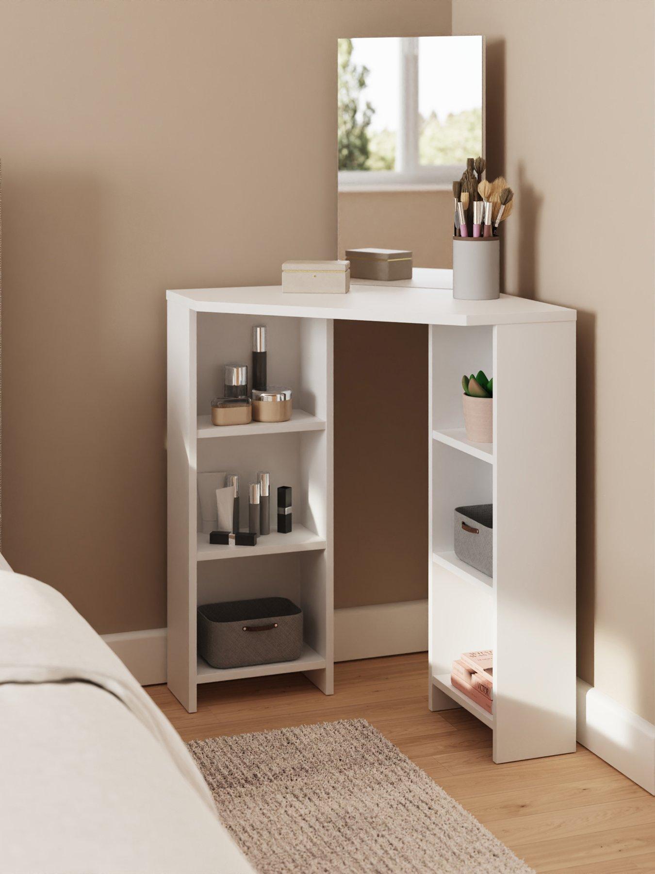 slim fit dress slacks Versatile Wooden Corner Dressing Table with Ample Storage – CharmyDecor main image 0