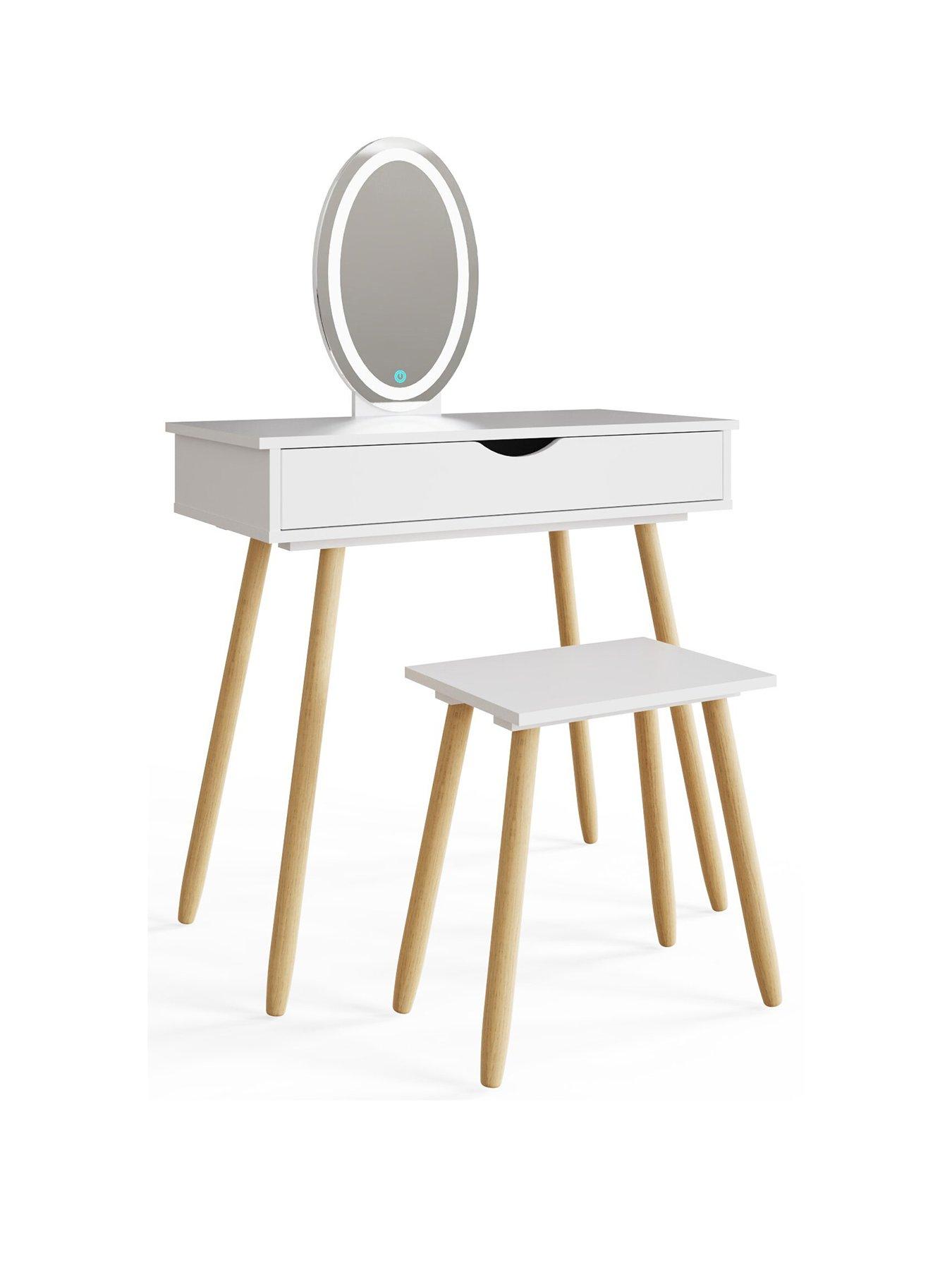  image of gfw-signy-led-dressing-table-with-stool