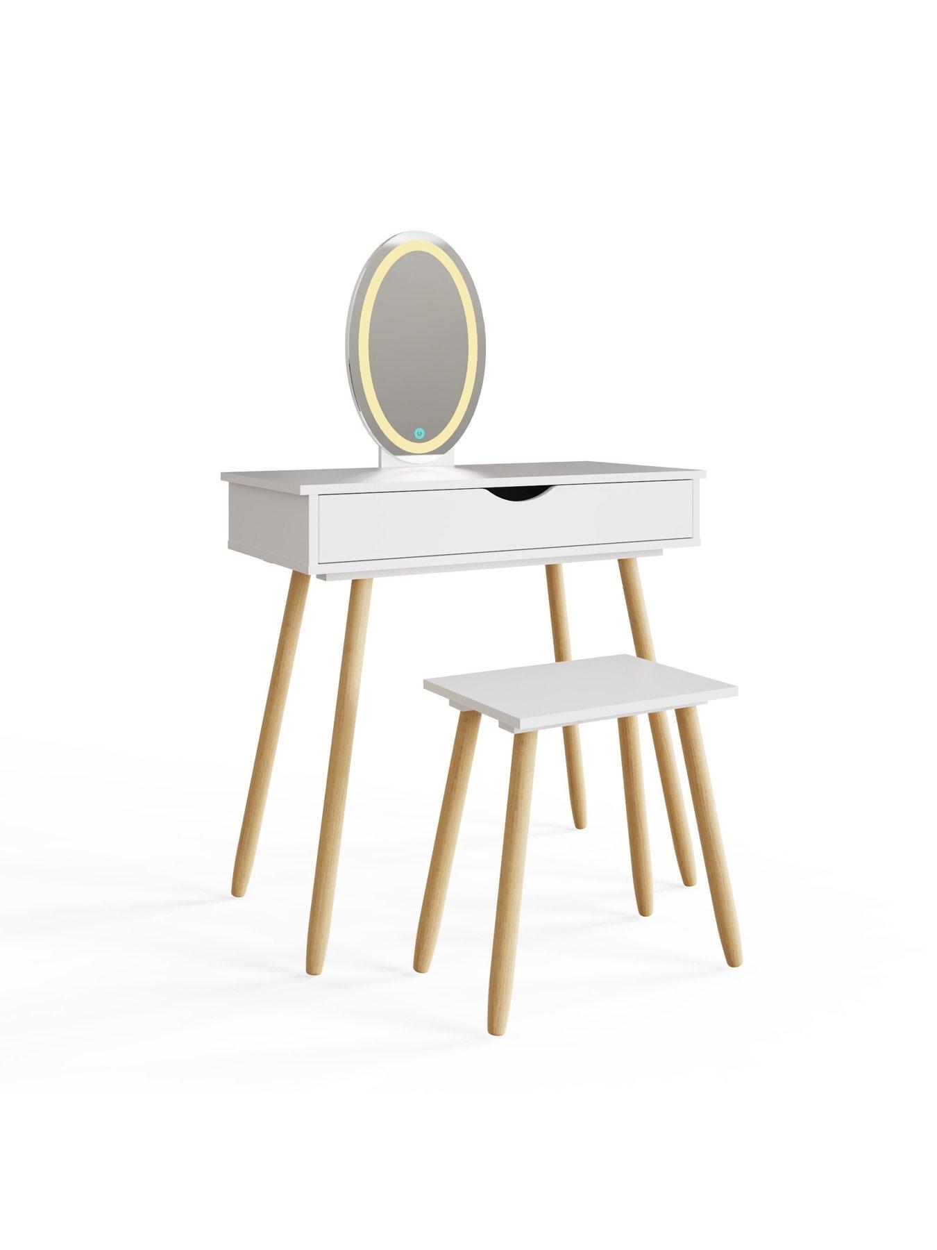  image of gfw-signy-led-dressing-table-with-stool
