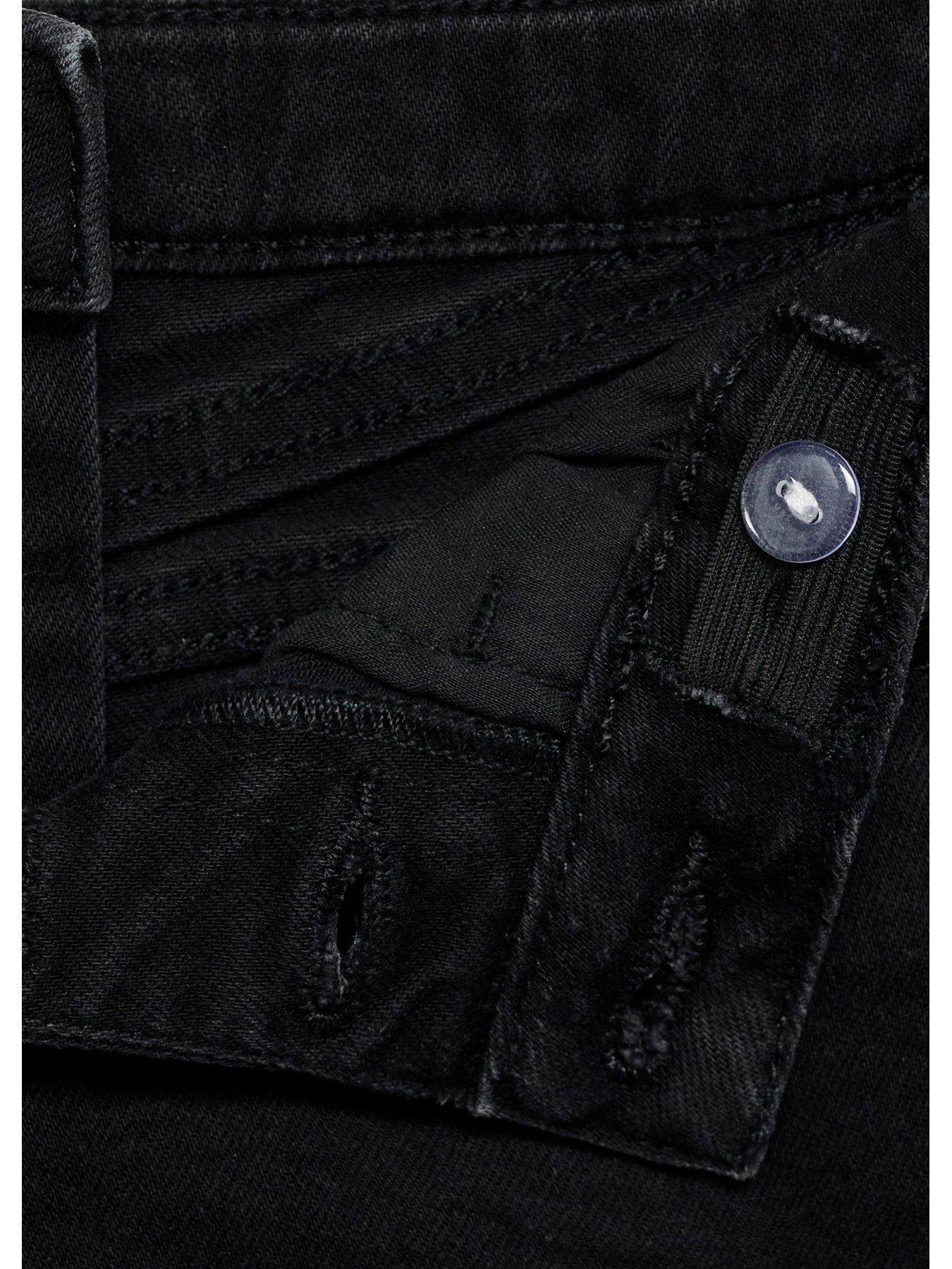  image of mango-girls-button-up-denim-shorts-black