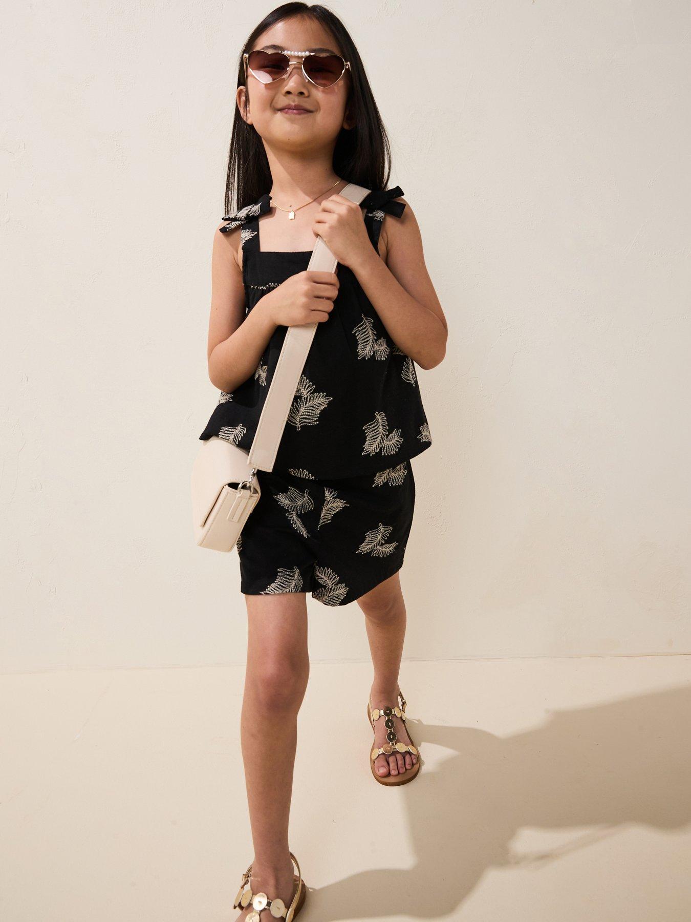 mango-girls-helen-co-ord-shorts-black
