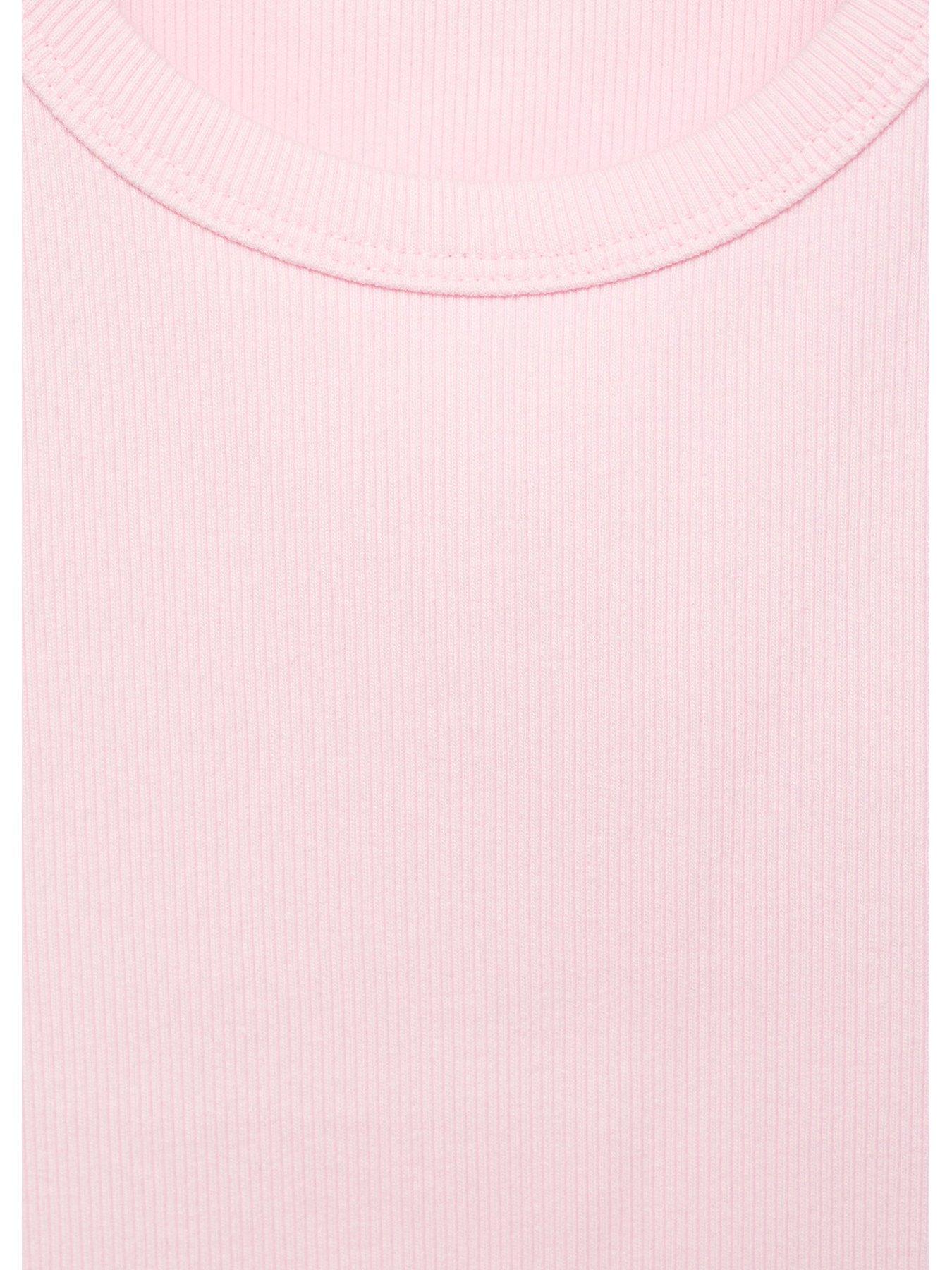  image of mango-girls-rib-vest-top-pink