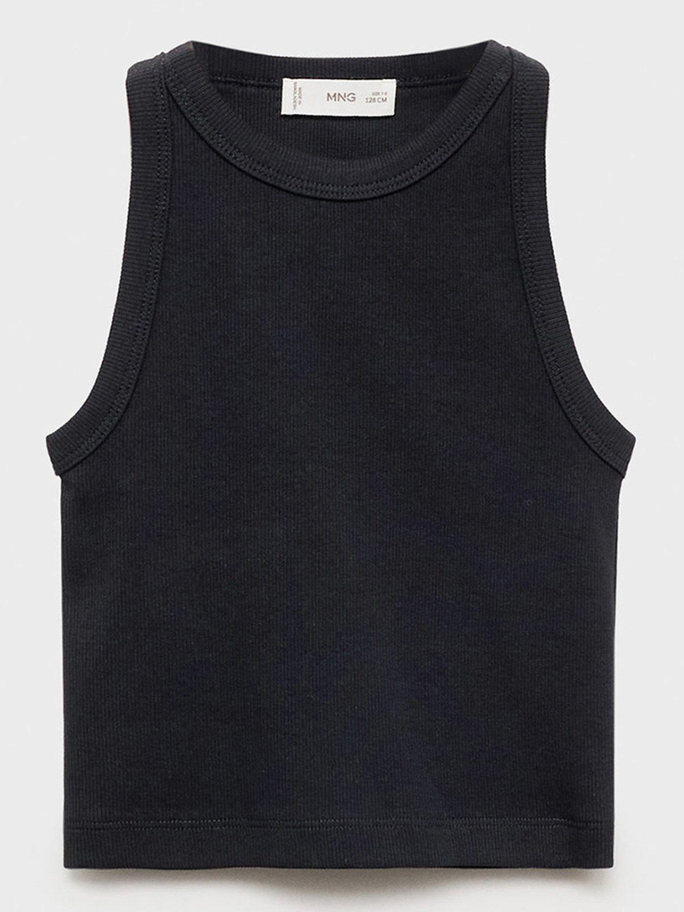 mango-girls-rib-vest-top-black