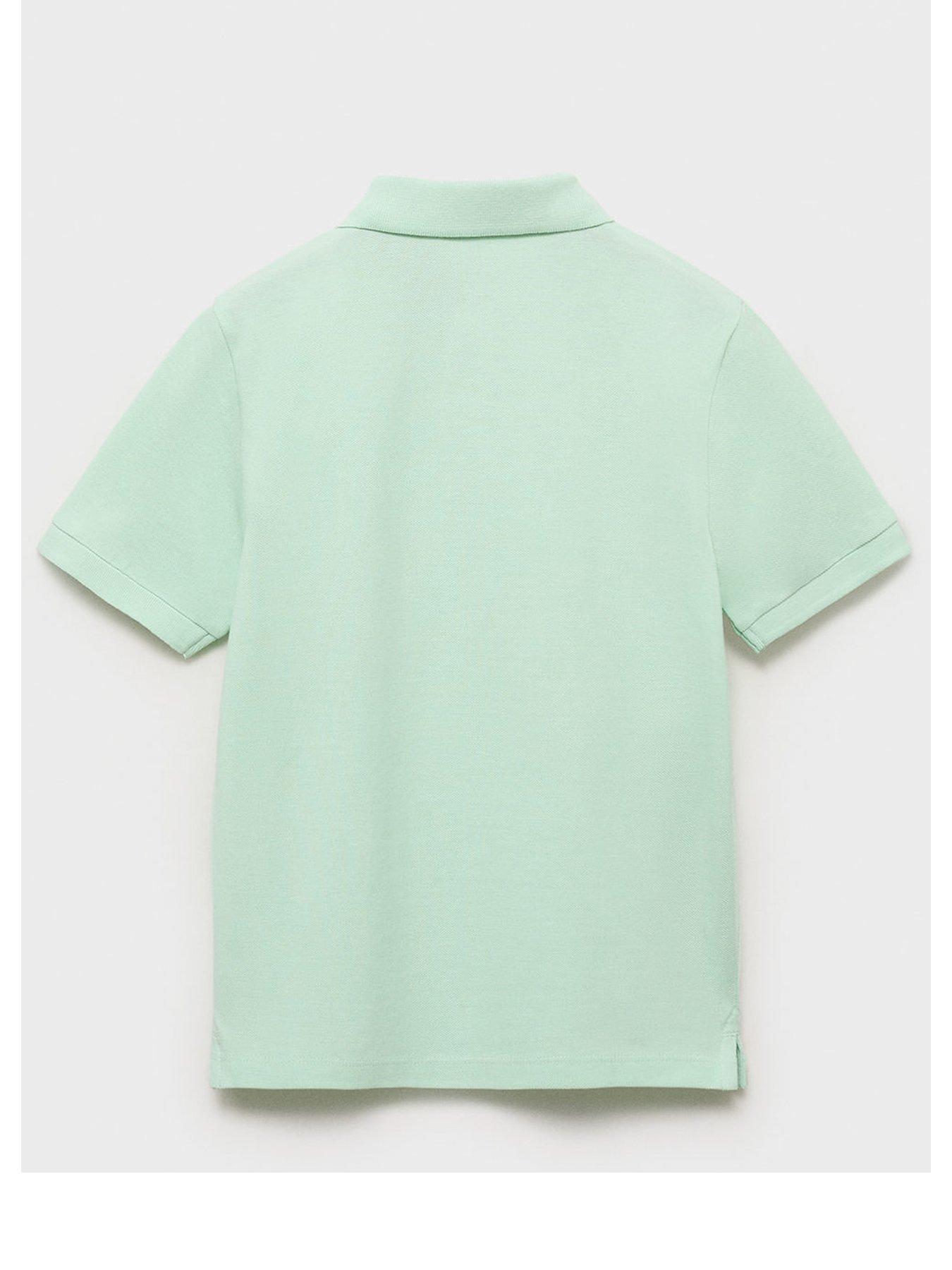  image of mango-boys-short-sleeve-polo-shirt-green