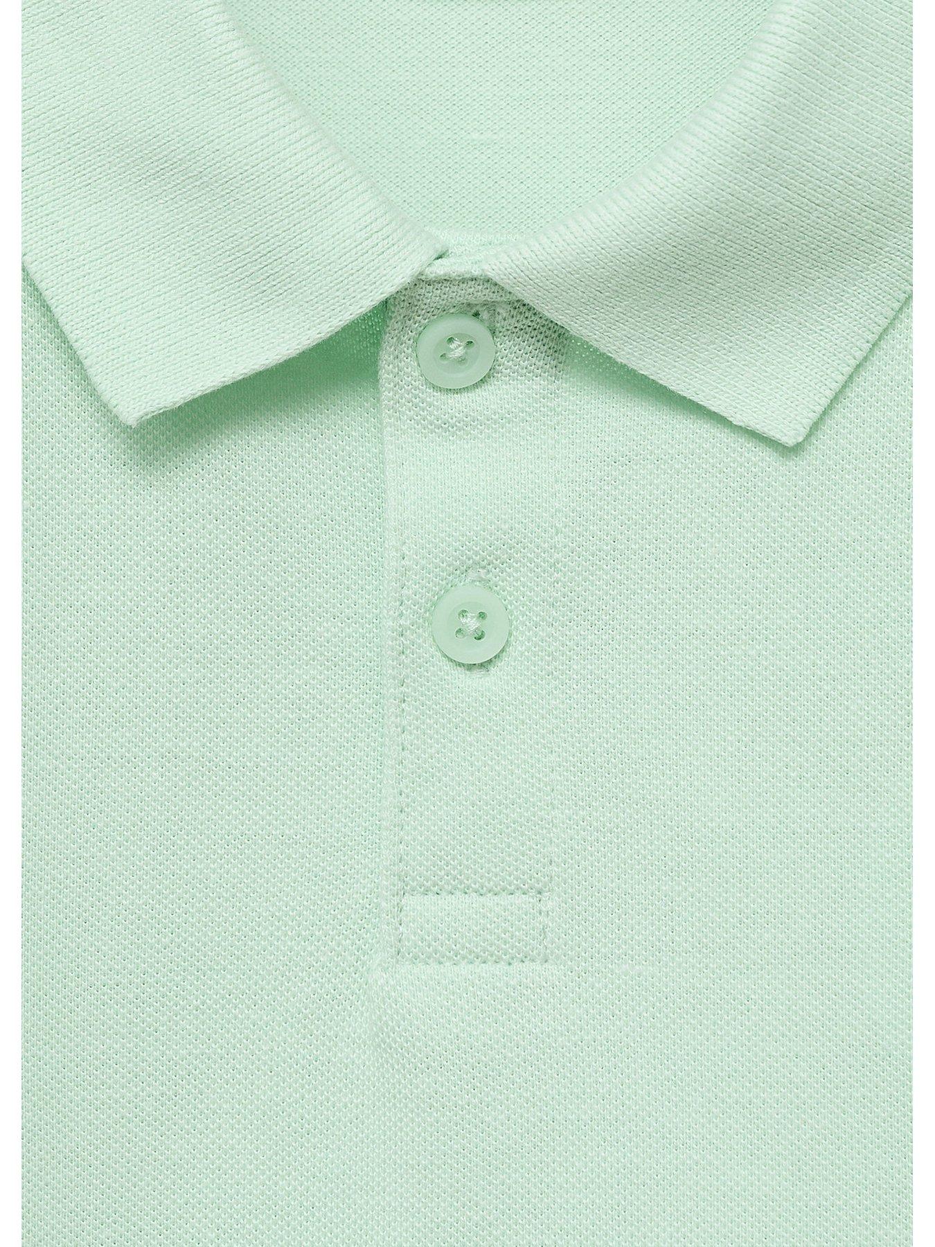  image of mango-boys-short-sleeve-polo-shirt-green