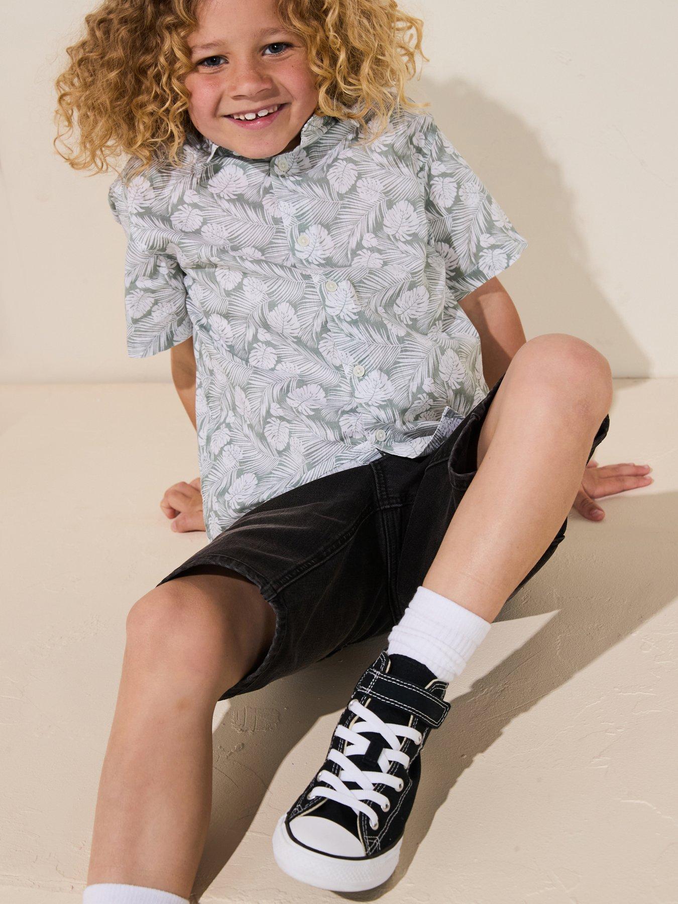 mango-boys-leaf-print-short-sleeve-shirt-green