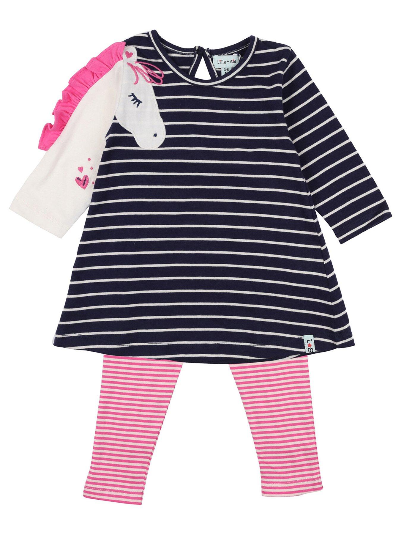 undefined Baby Girls Horse Sleeve Dress & Leggings Set - Multi