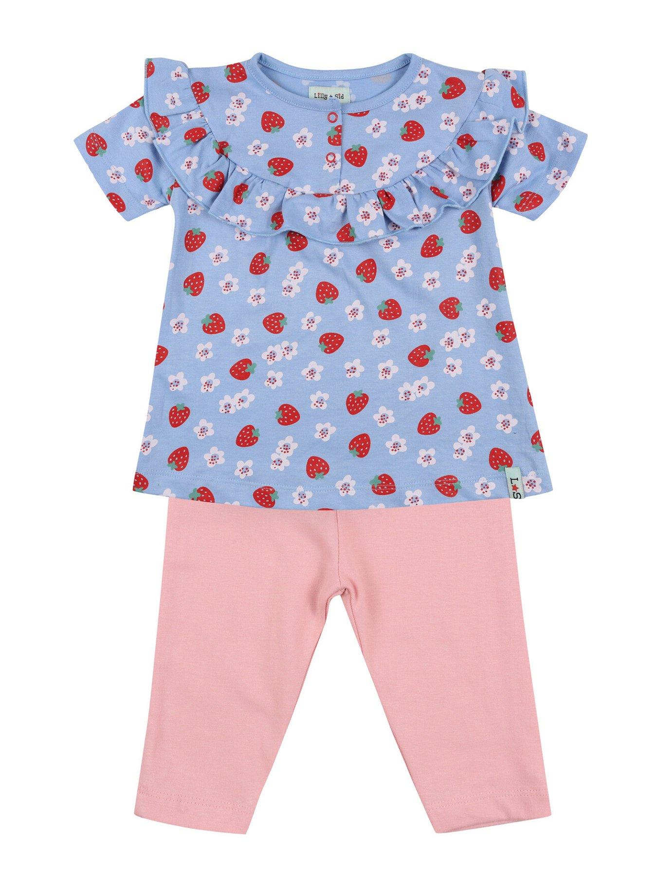lilly-sid-baby-girls-strawberry-frill-tunic-legging-set-multi