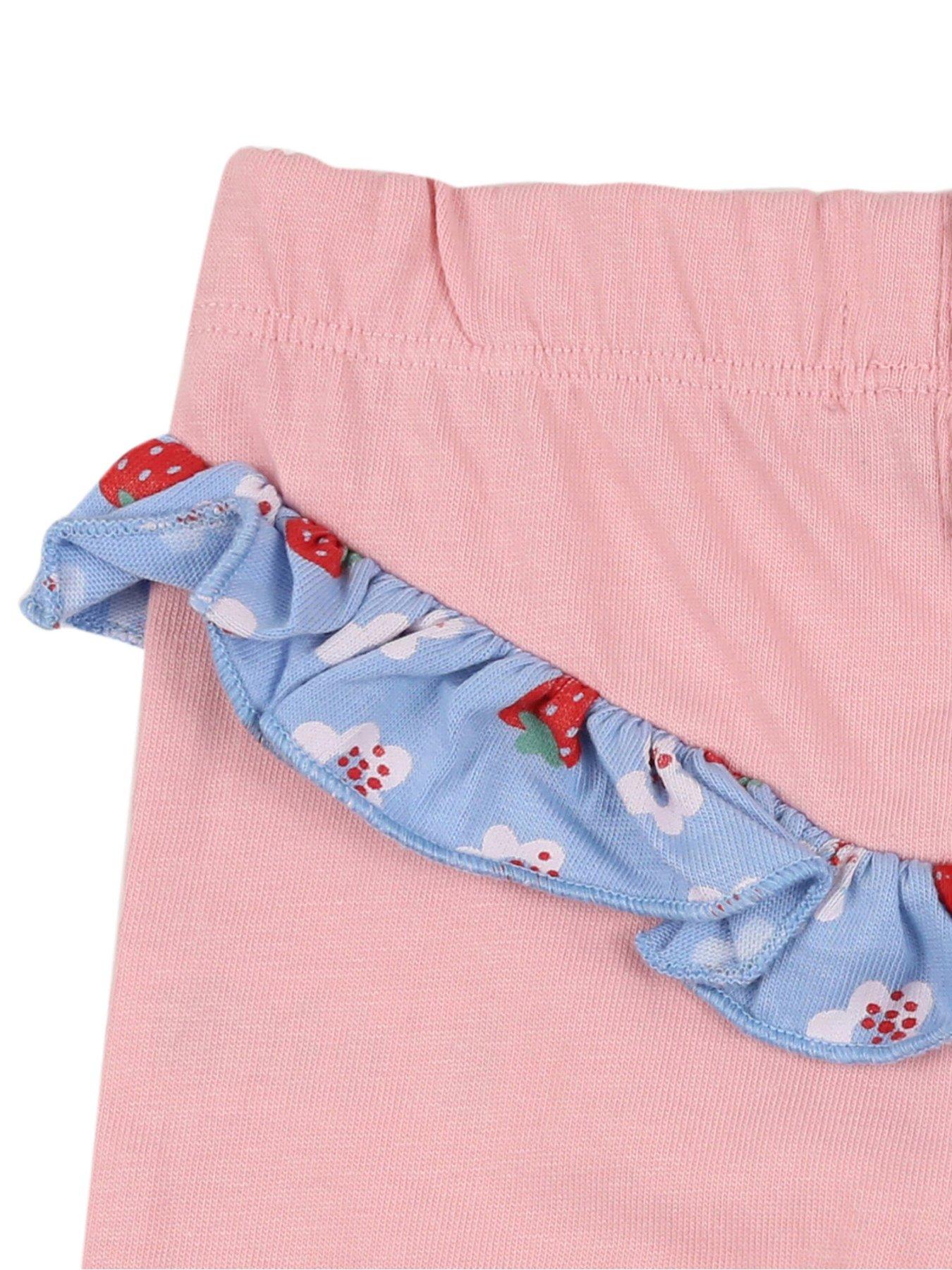 Image 4 of 5 of Lilly + Sid Baby Girls Strawberry Frill Tunic &amp; Legging Set - Multi